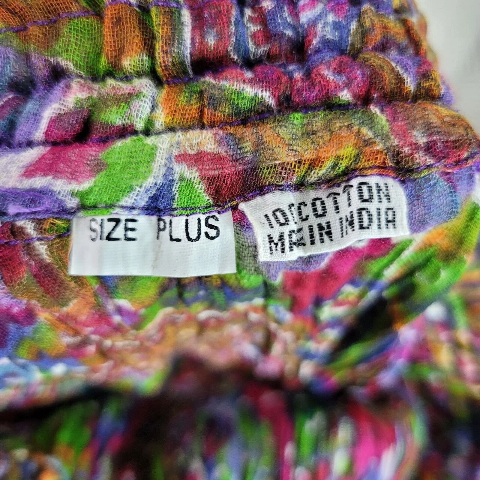 Vintage Plus Size 1x 2x 3x 4x Skirt Festival Gauze Flowy Full Pink - Image 8