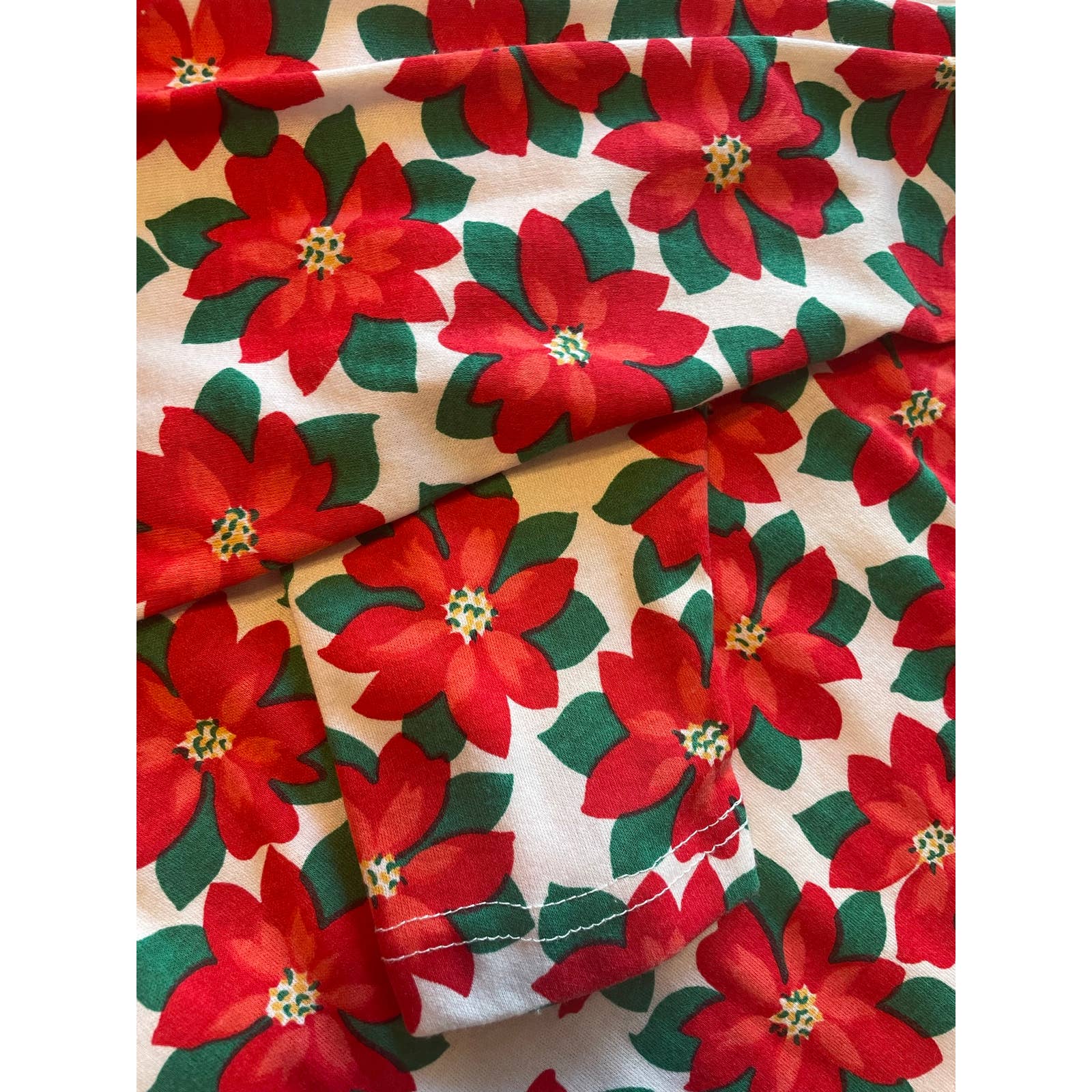 Vintage Poinsettia Turtleneck Sz Med Euc by French Navy - Image 3