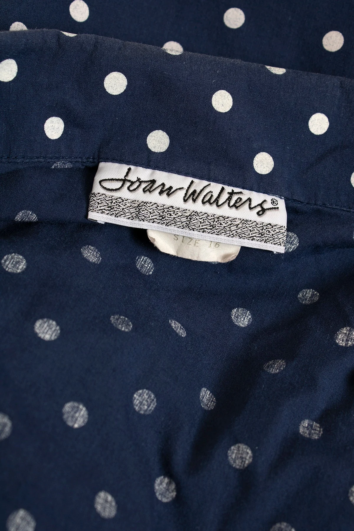Vintage Polka Dot Romper - 90s Dark Navy Blue and White Nautical Style by Joan Walters - Large by Joan Walters - Image 8