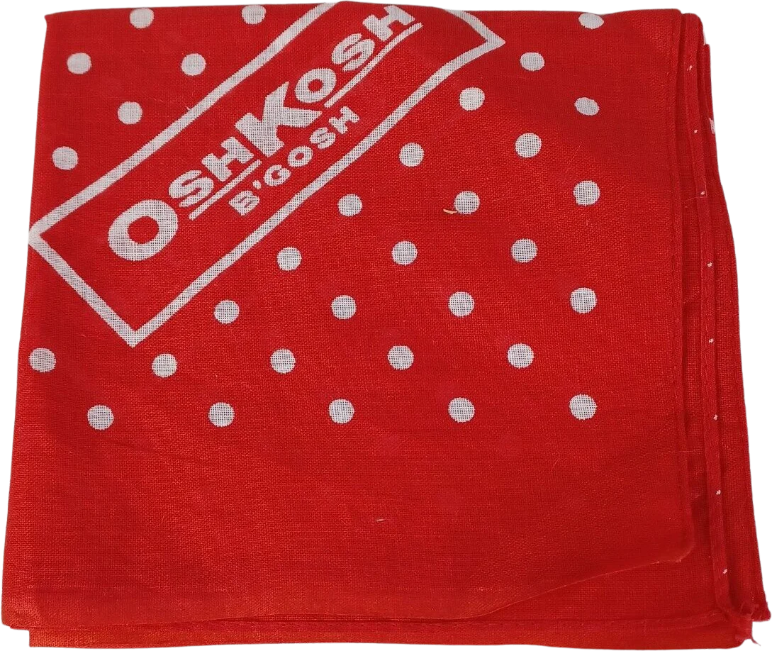 Vintage Polka Dots Usa Bandana Handkerchief Red Deadstock by OshKosh B'gosh
