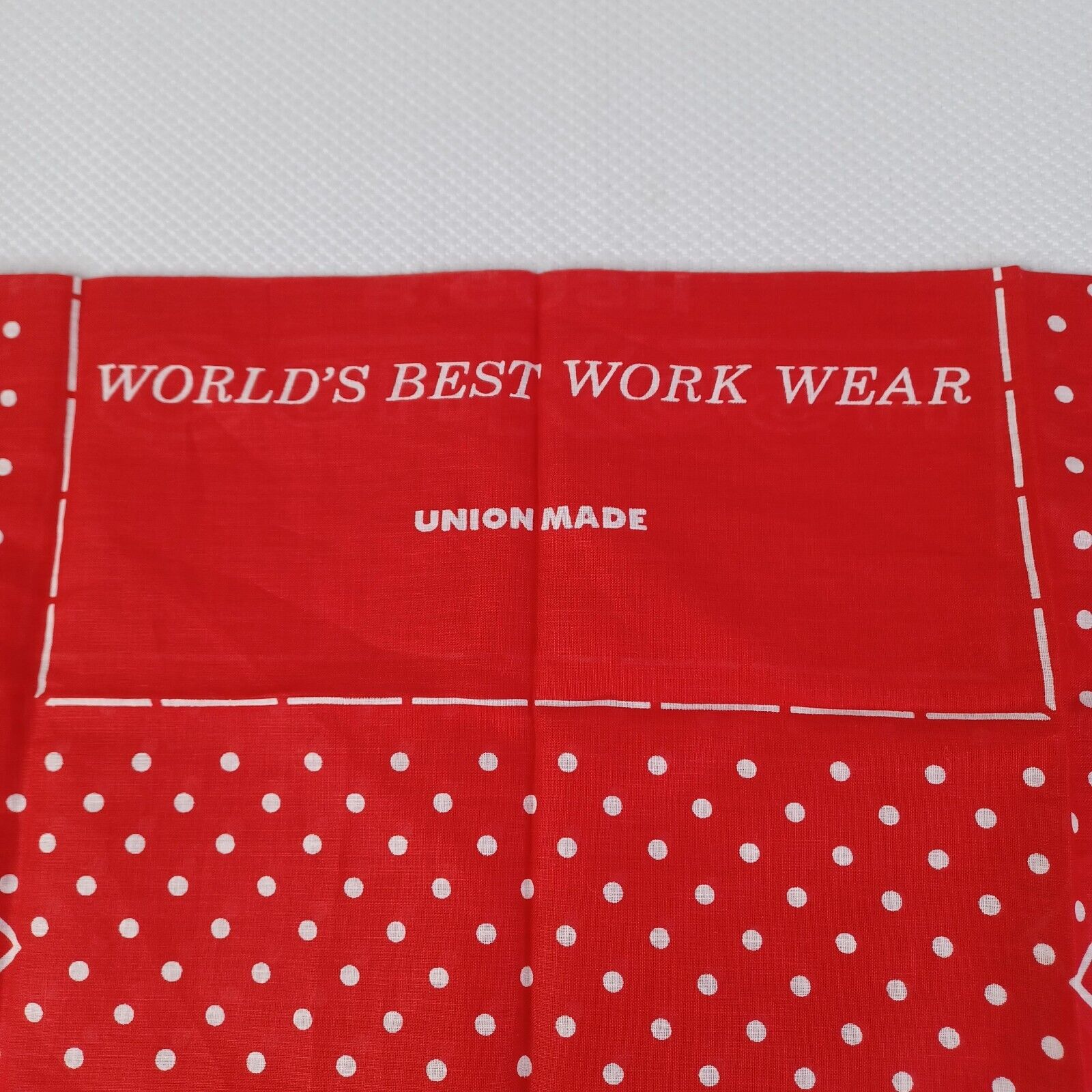 Vintage Polka Dots Usa Bandana Handkerchief Red Deadstock by OshKosh B'gosh - Image 5