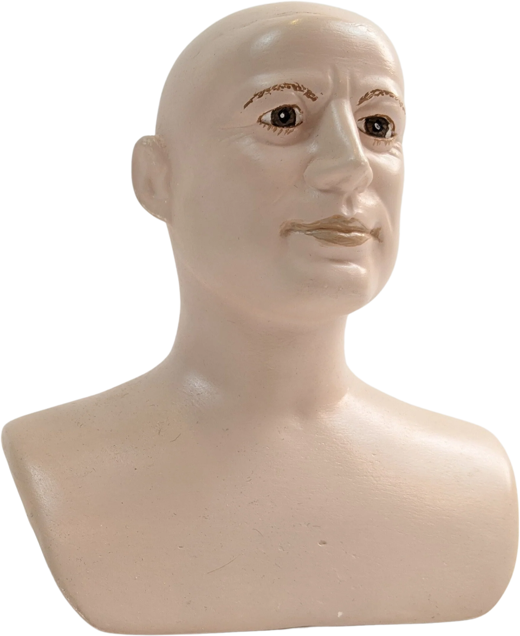 Vintage Porcelain Male Doll Bust