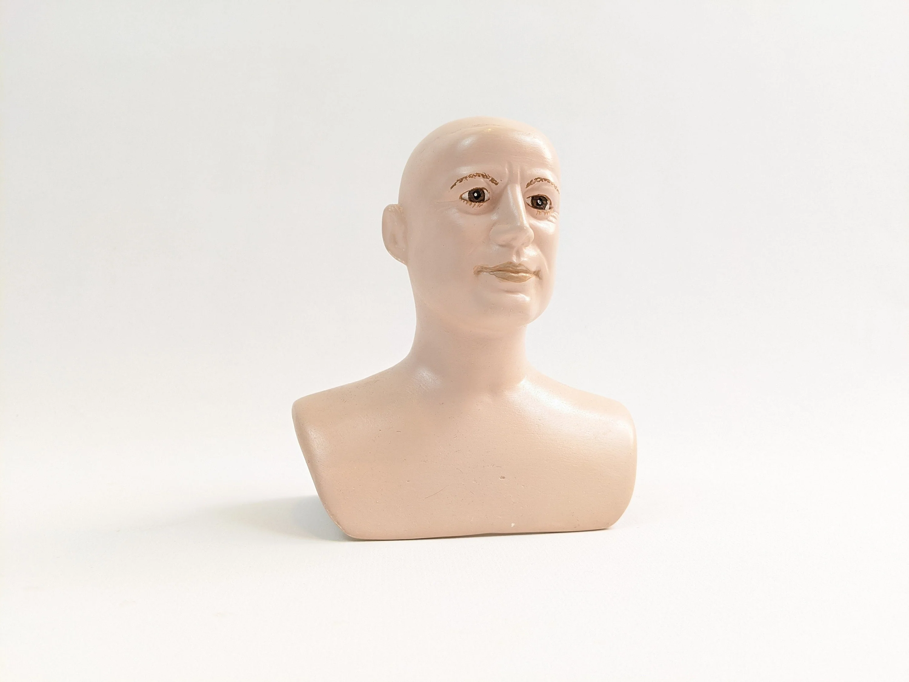 Vintage Porcelain Male Doll Bust - Image 5