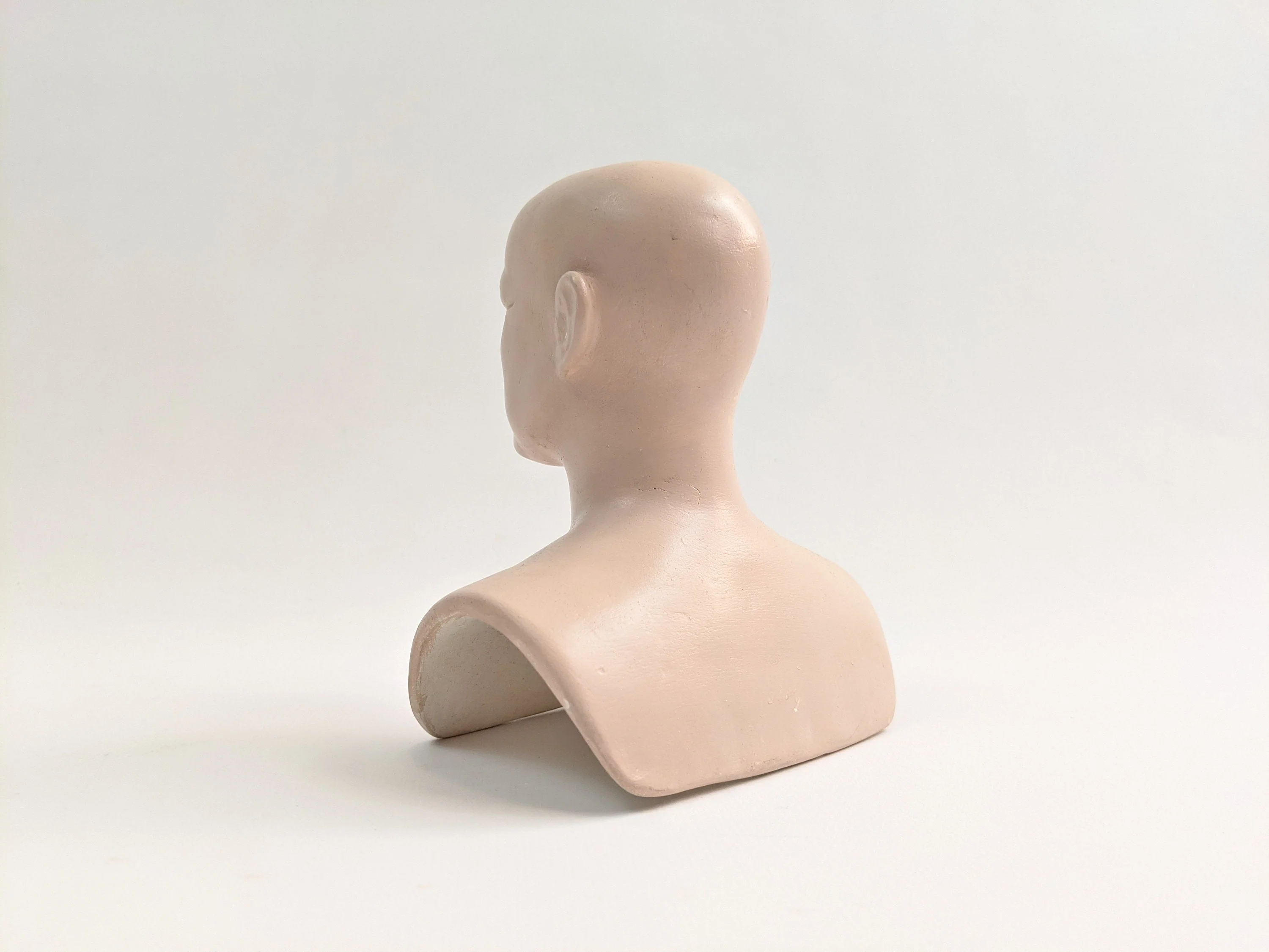 Vintage Porcelain Male Doll Bust - Image 6