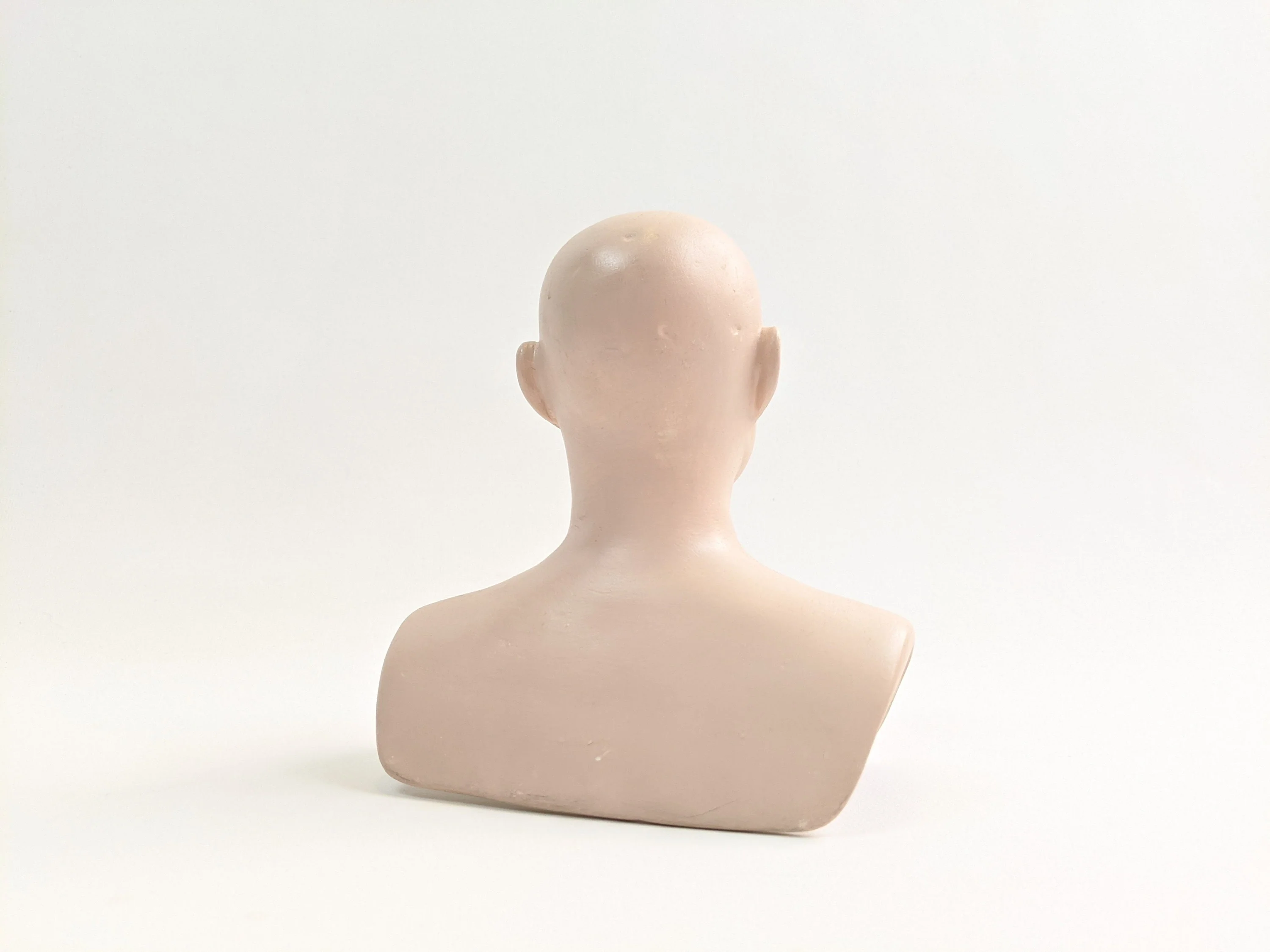 Vintage Porcelain Male Doll Bust - Image 7