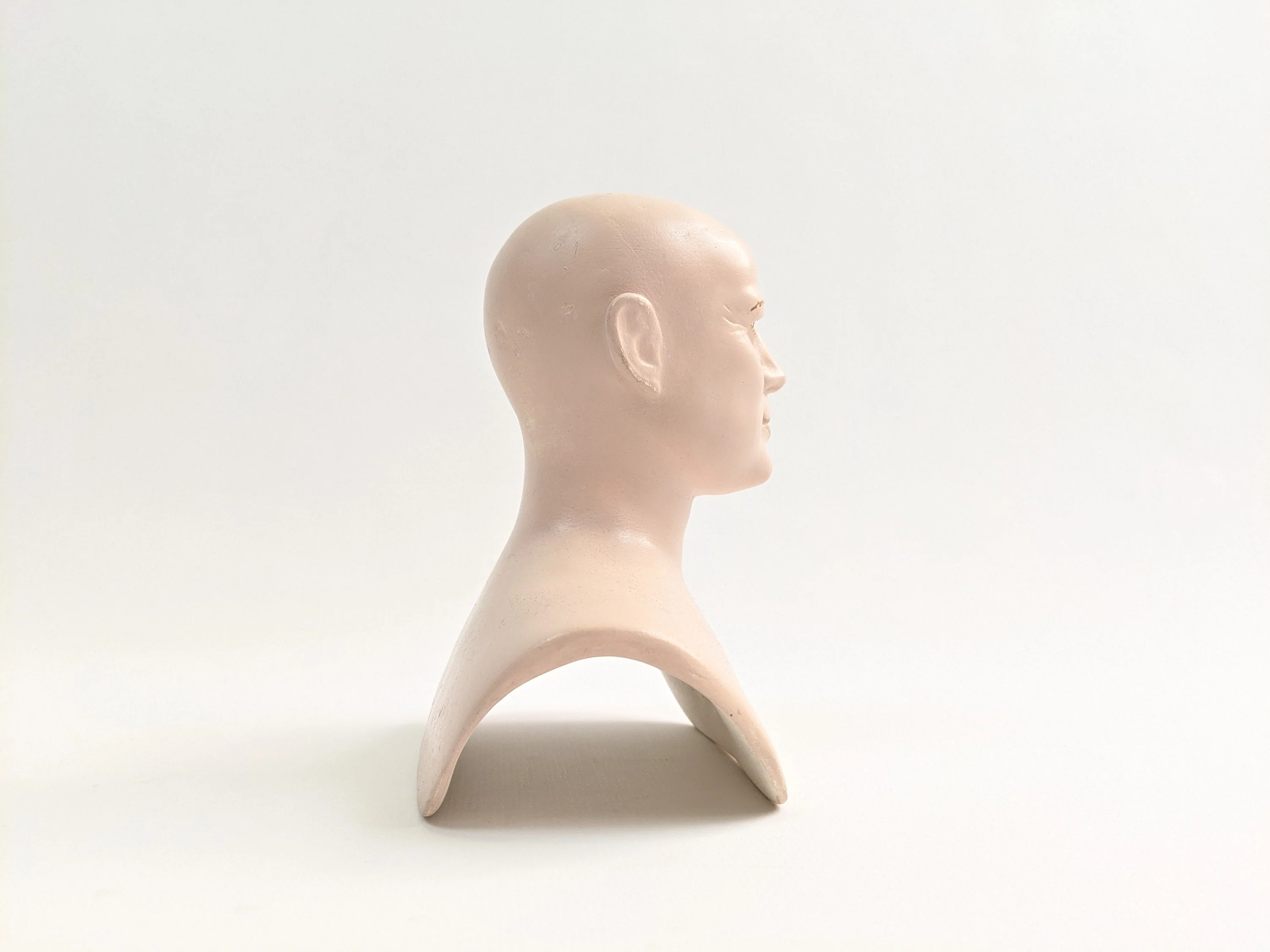 Vintage Porcelain Male Doll Bust - Image 8
