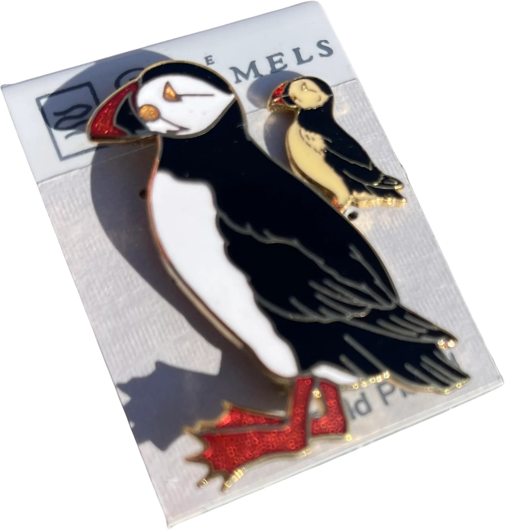 Vintage Puffin Bird Pins | Set Of Two Gold Plated - Image 2