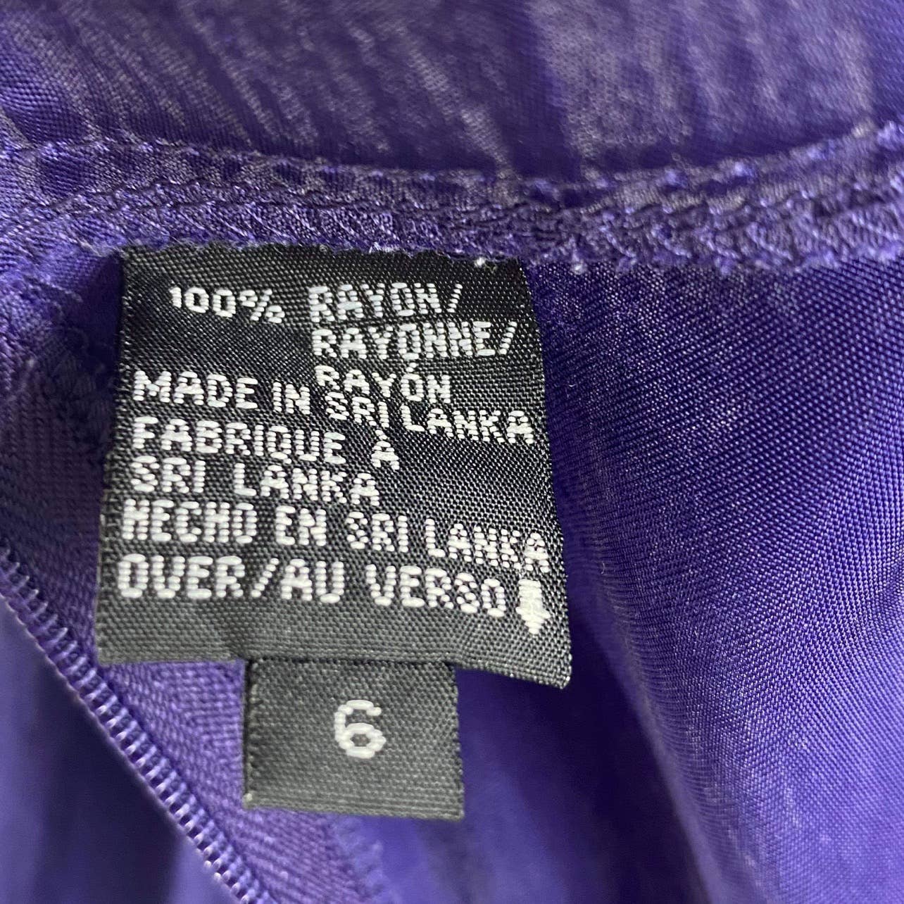 Vintage Purple A-Line Knee Length Skirt - Image 3