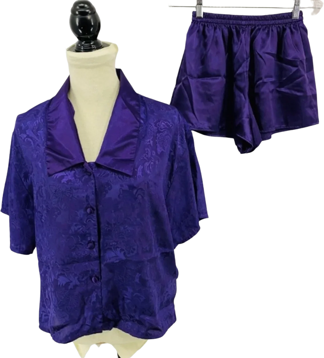 Vintage Purple Gold Label Victoria’s Secret Pj Set By Victoria's Secret