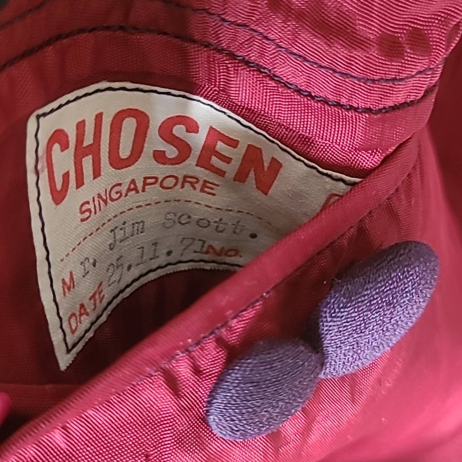 Vintage Purple Single-Breasted Blazer with Black Lapel by Chosen Singapore by Chosen - Image 10