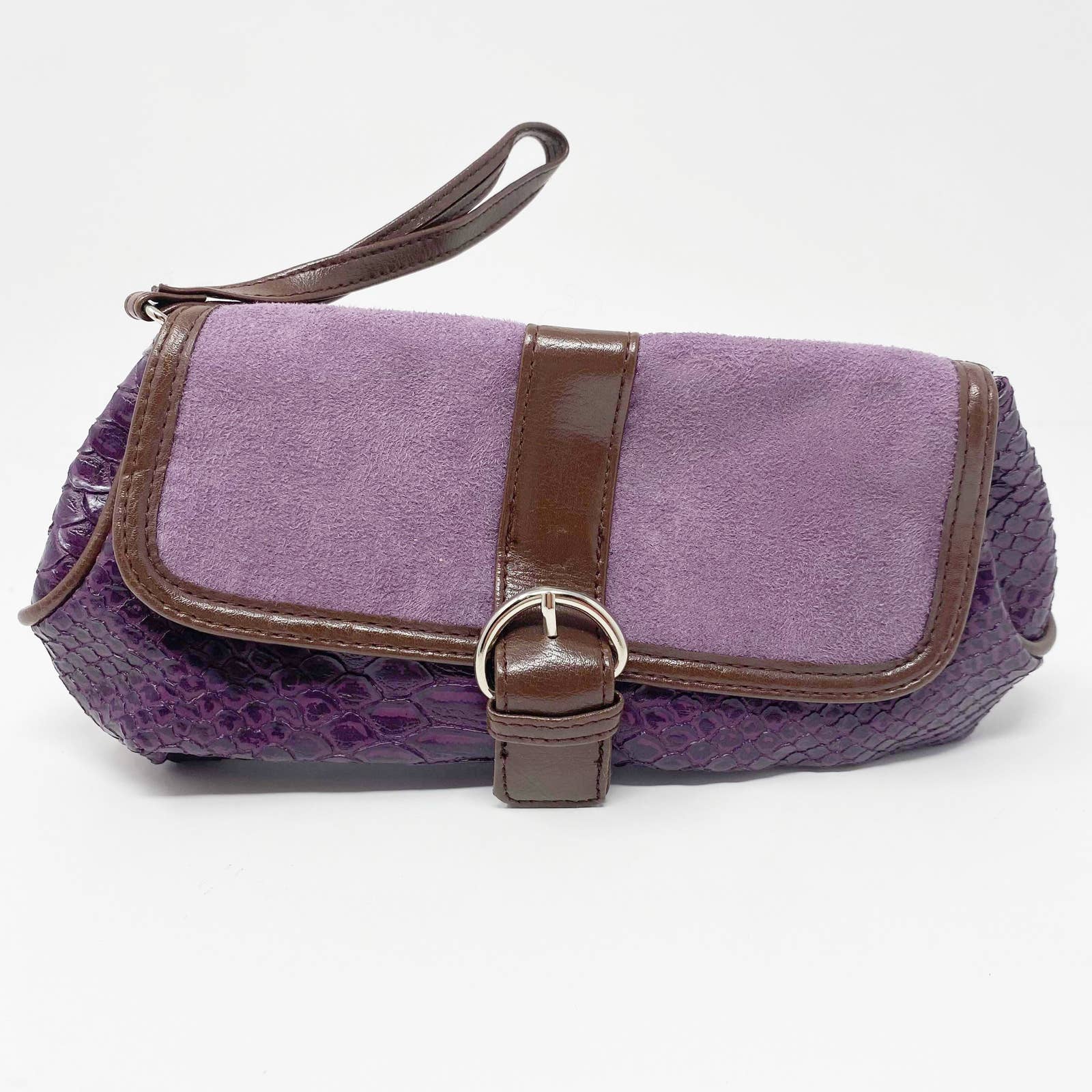 Vintage Purple Snakeskin Clutch by Elizabeth Arden - Image 8