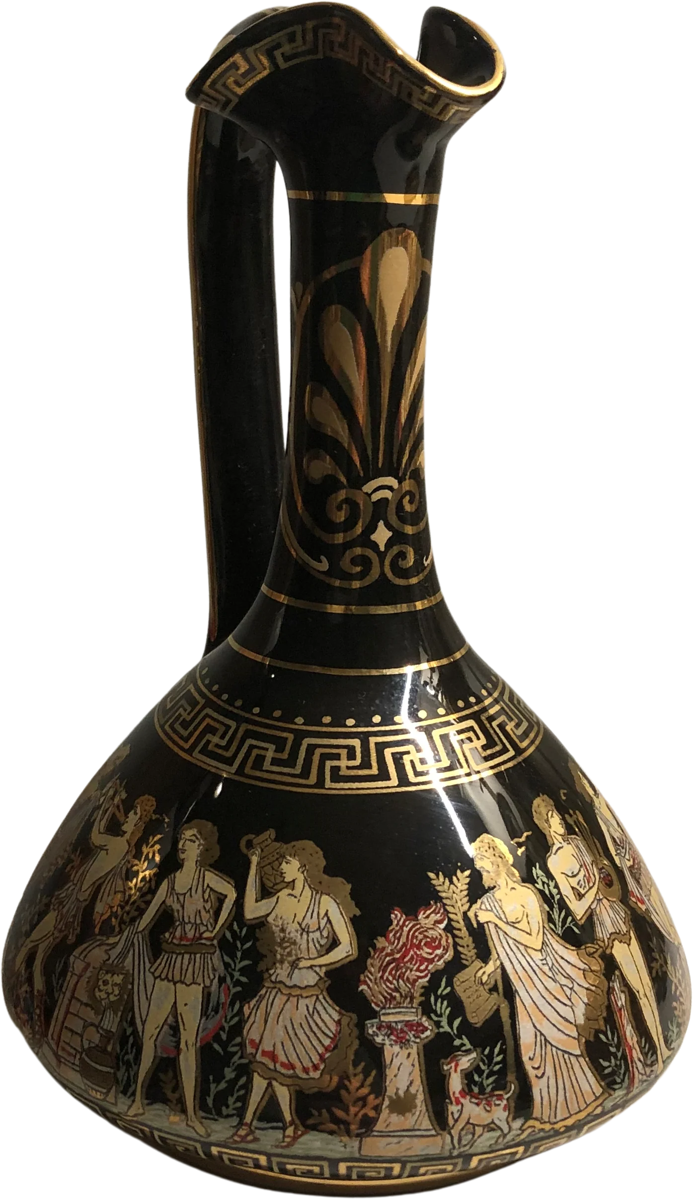 Vintage Queer Couple 24k Gold Hand Painted Vase - Image 2