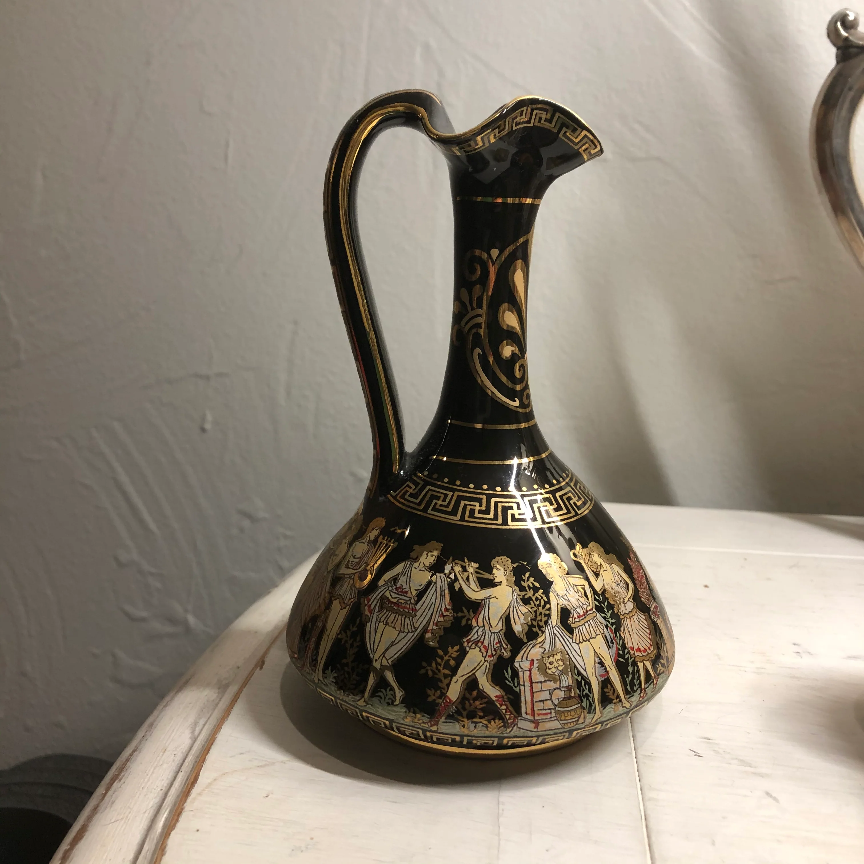 Vintage Queer Couple 24k Gold Hand Painted Vase - Image 8