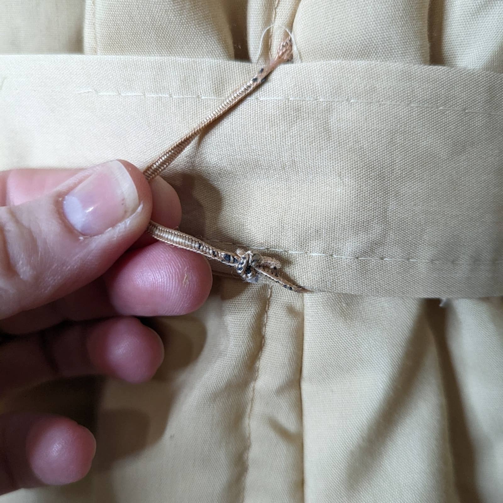 Vintage Quilted Sherpa Lined Jacket Khaki Neutral by Channel - Image 14