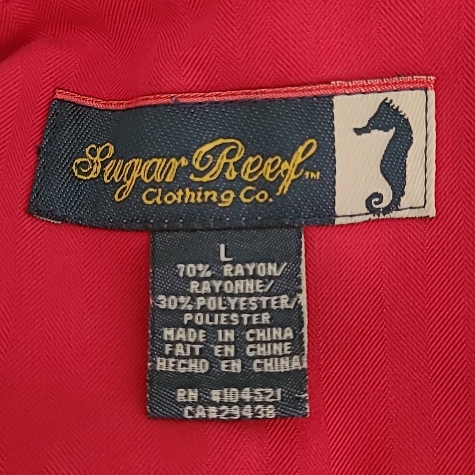Vintage Red Cropped Button-Down Front Tie Sleeveless Collared Top - Size Large by Sugar Reef Clothing Co - Image 7