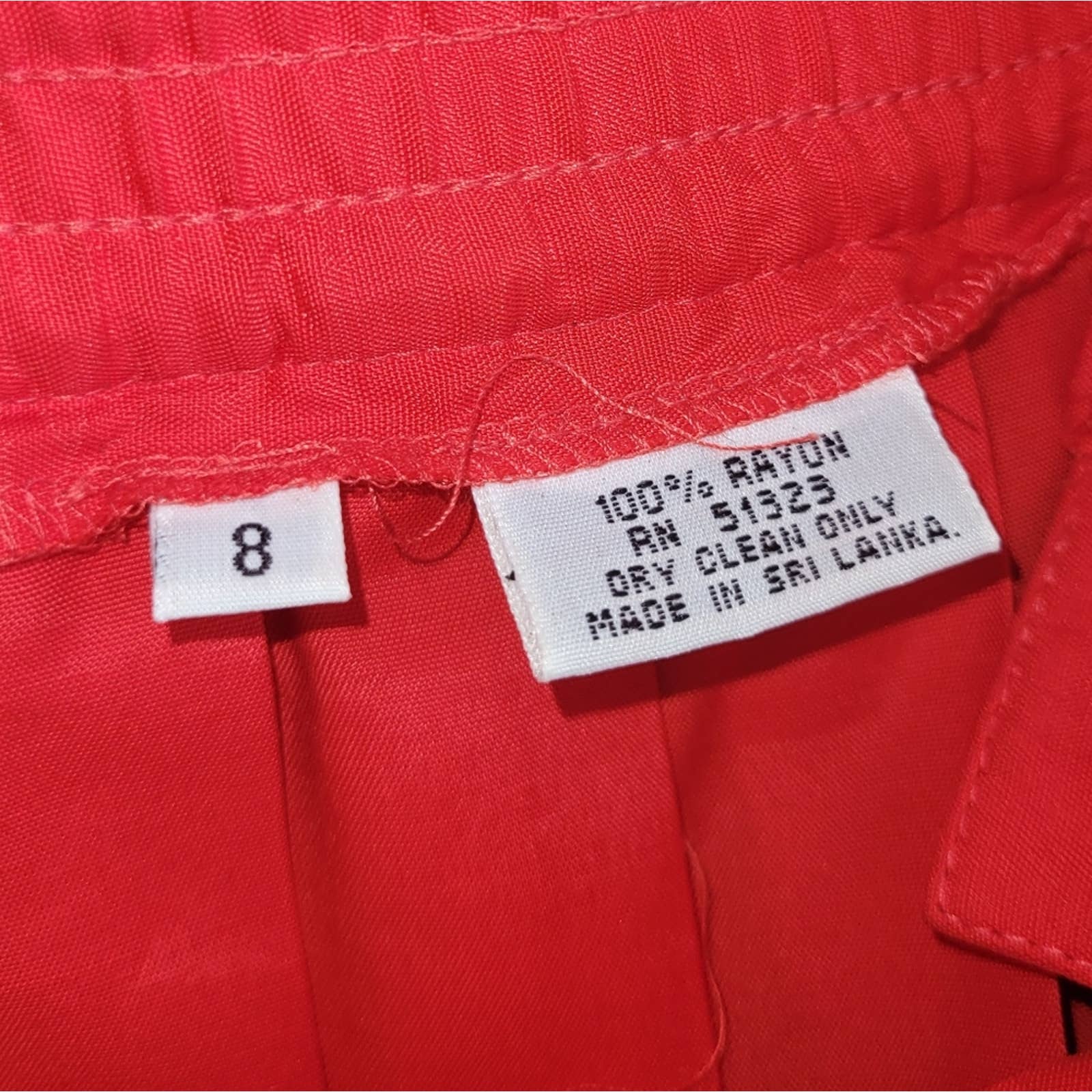 Vintage Red Pleated A-Line Skirt - Size Large by Chaus Petites - Image 4