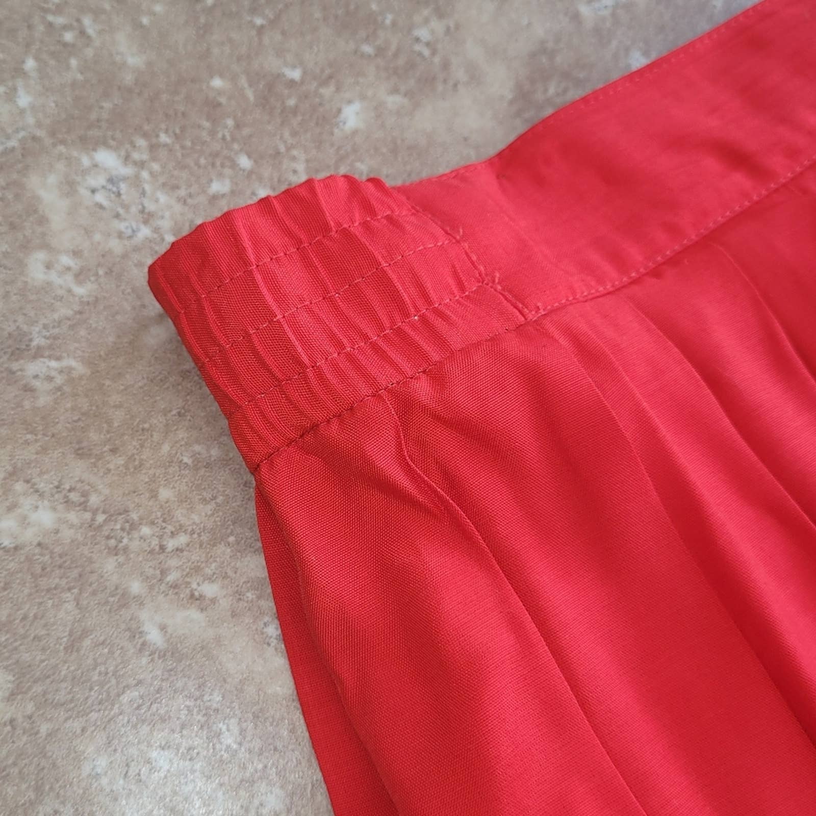 Vintage Red Pleated A-Line Skirt - Size Large by Chaus Petites - Image 7