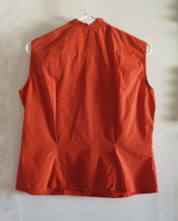 Vintage Red Rockabilly Sleeveless Blouse - Image 5