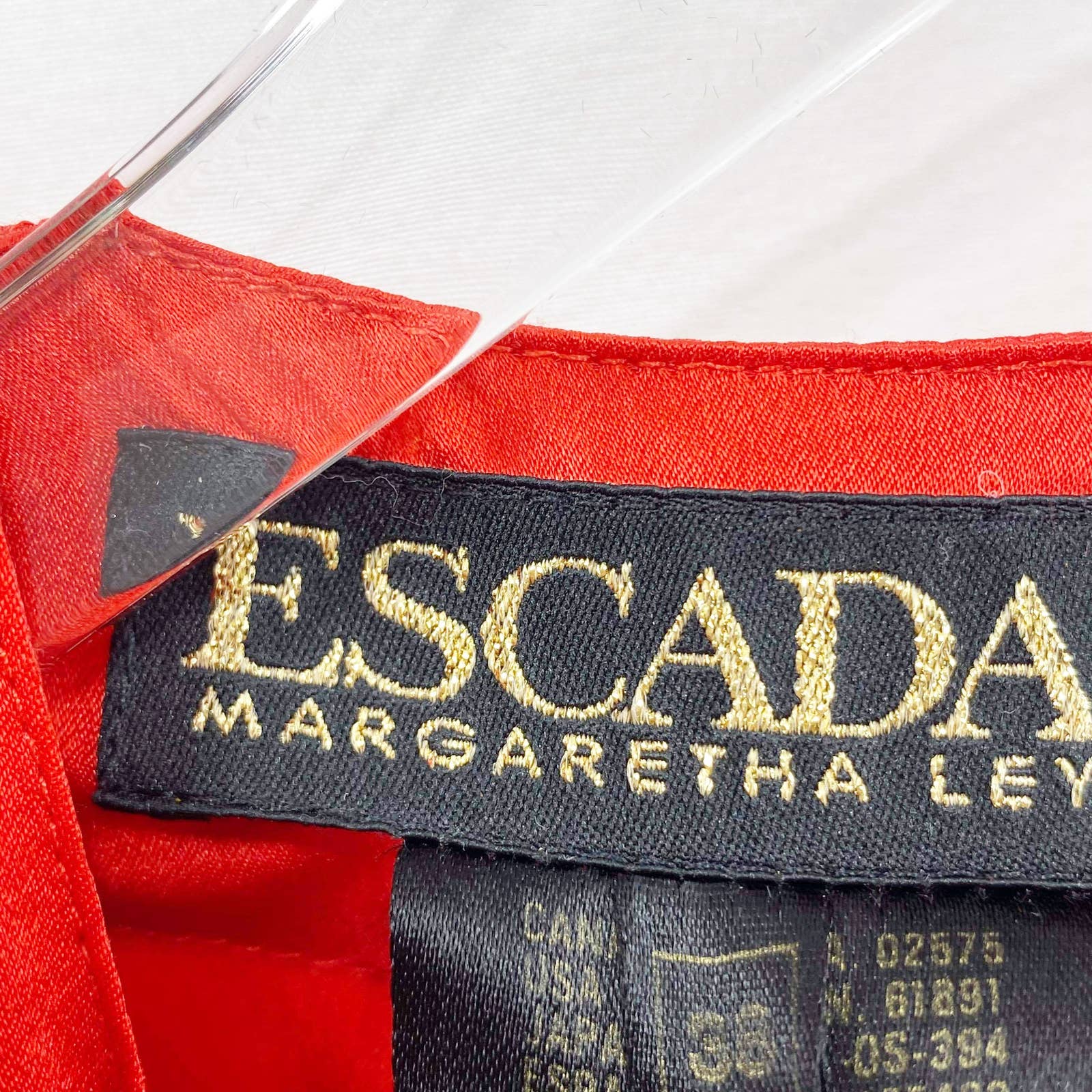 Vintage Red Silk Short Sleeve Blouse by ESCADA - Image 6
