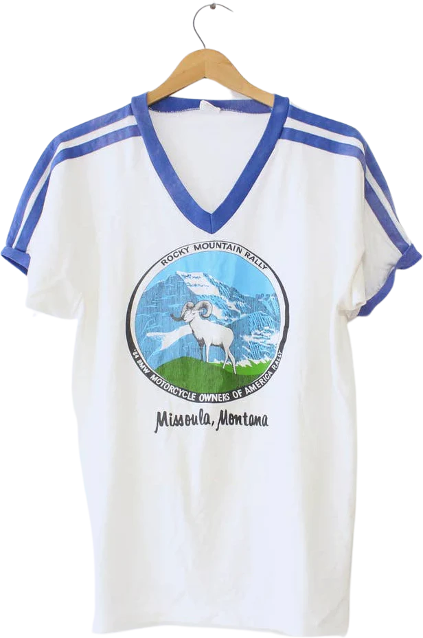Vintage Rocky Mountain Rally Missoula Montana T-Shirt Large by Bantam