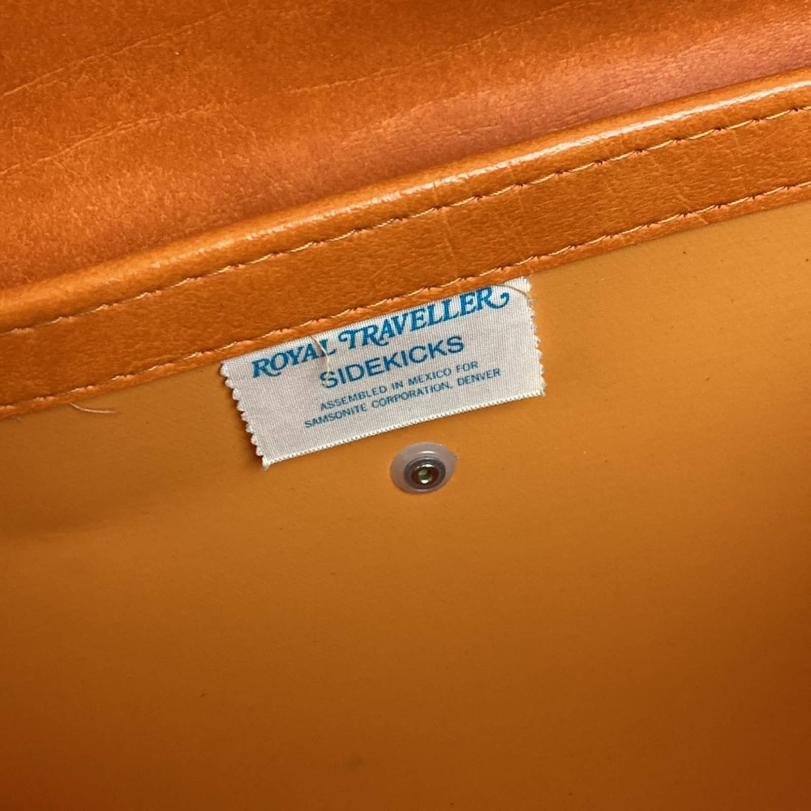 Vintage Royal Traveler Sidekick Orange Make Up Case Carry-On Luggage by Royal Traveler - Image 8