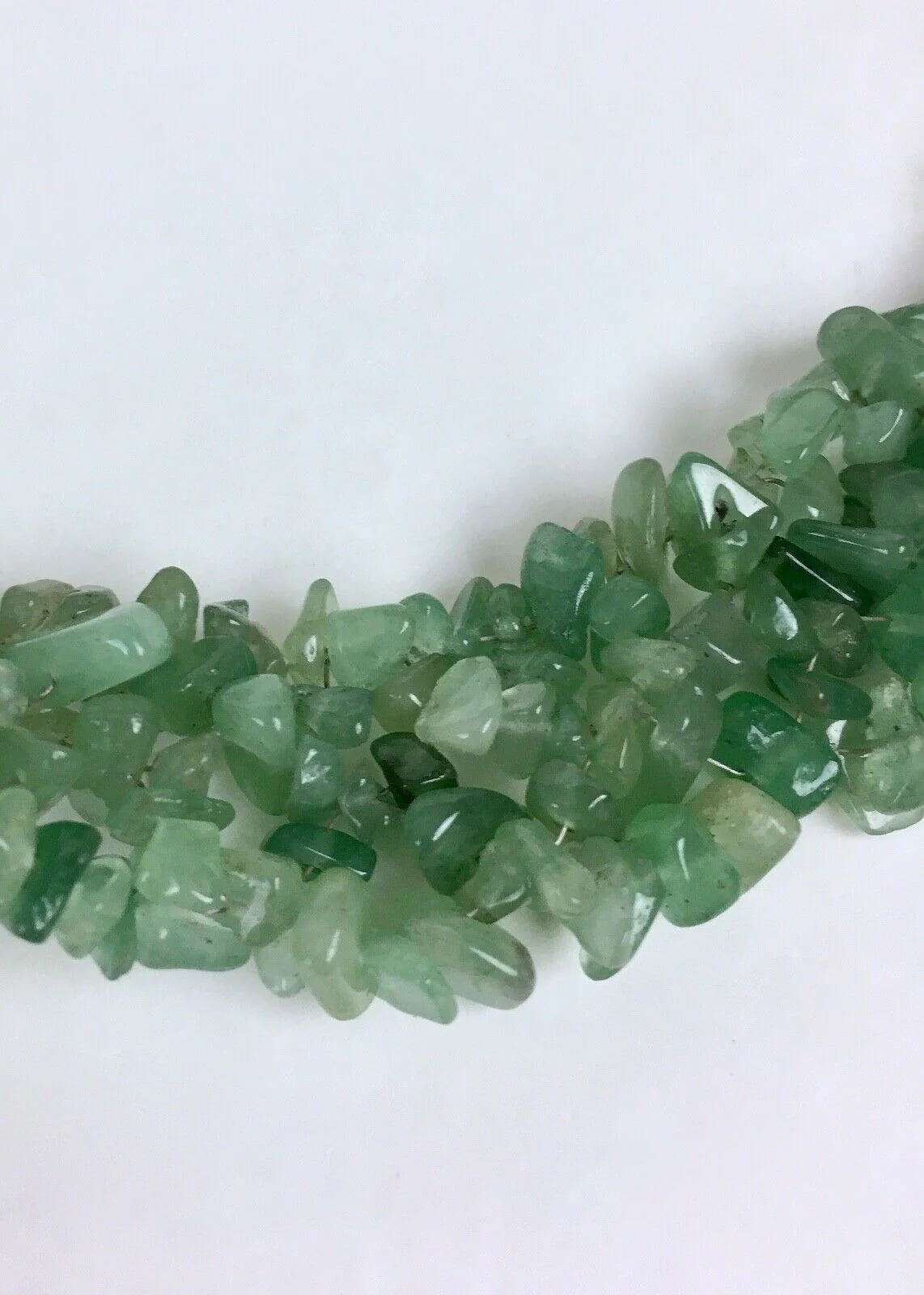 Vintage Sage Green Jade Chunky Stone Bib Statement Necklace - Image 3