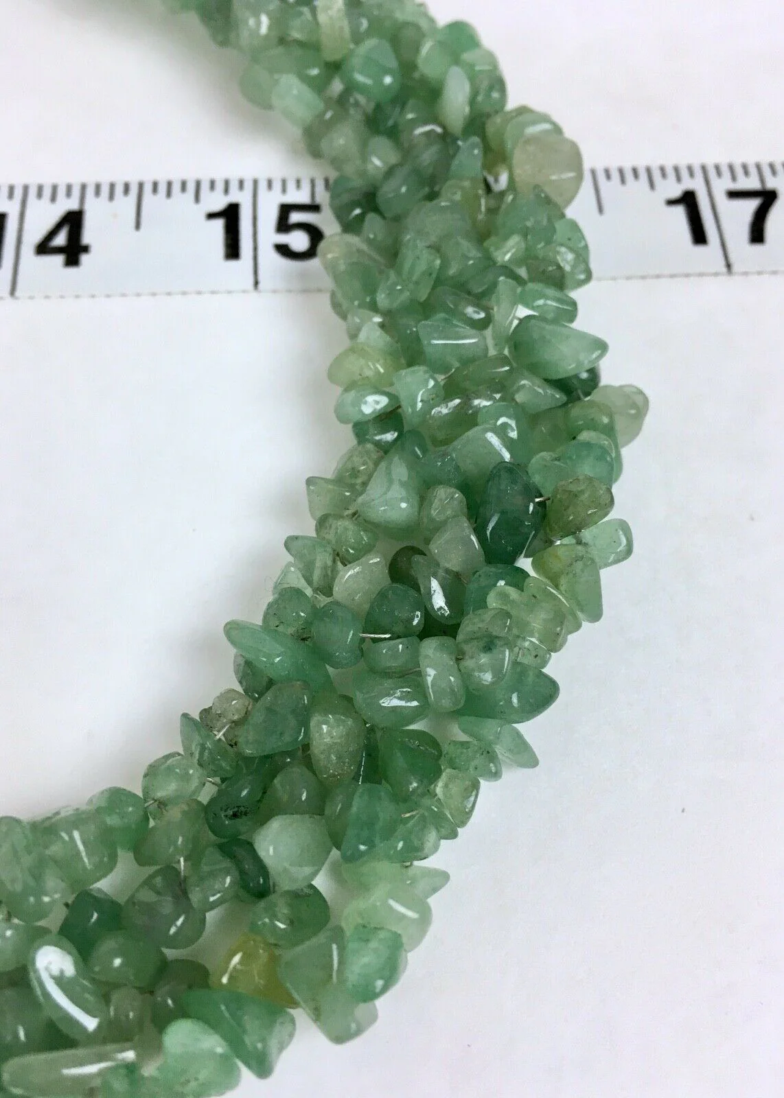 Vintage Sage Green Jade Chunky Stone Bib Statement Necklace - Image 5