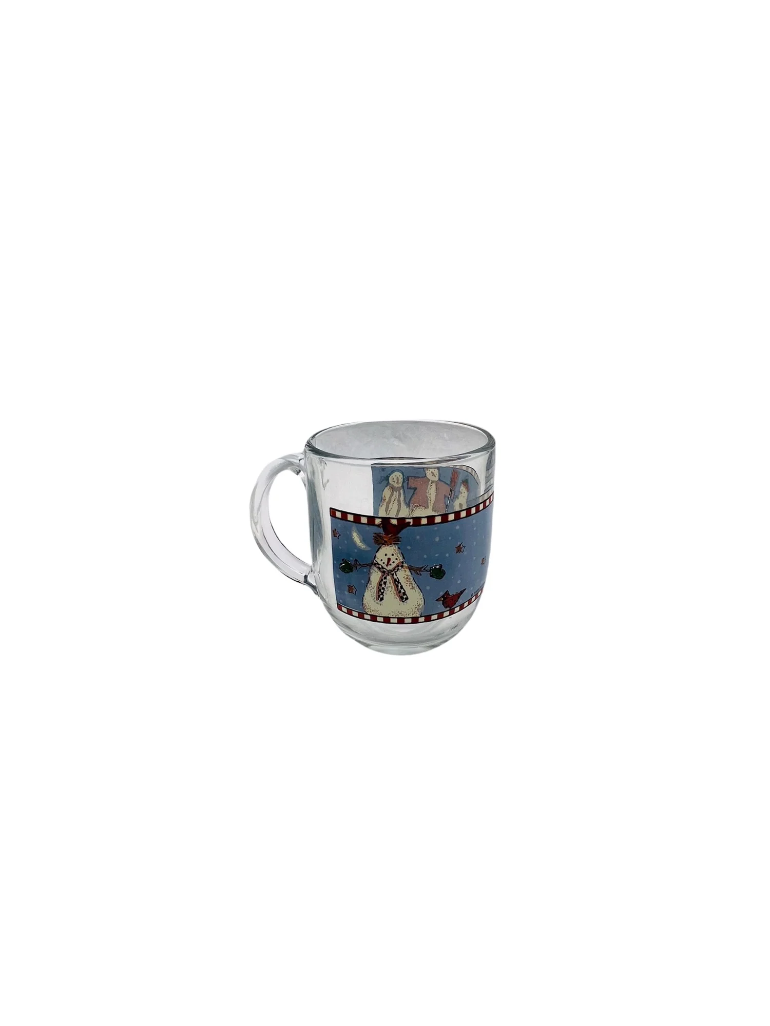 Vintage Sakura Magic of Santa and Snowman Debbie Mum Glass Mug Set of 8 by Debbie Mum - Image 12