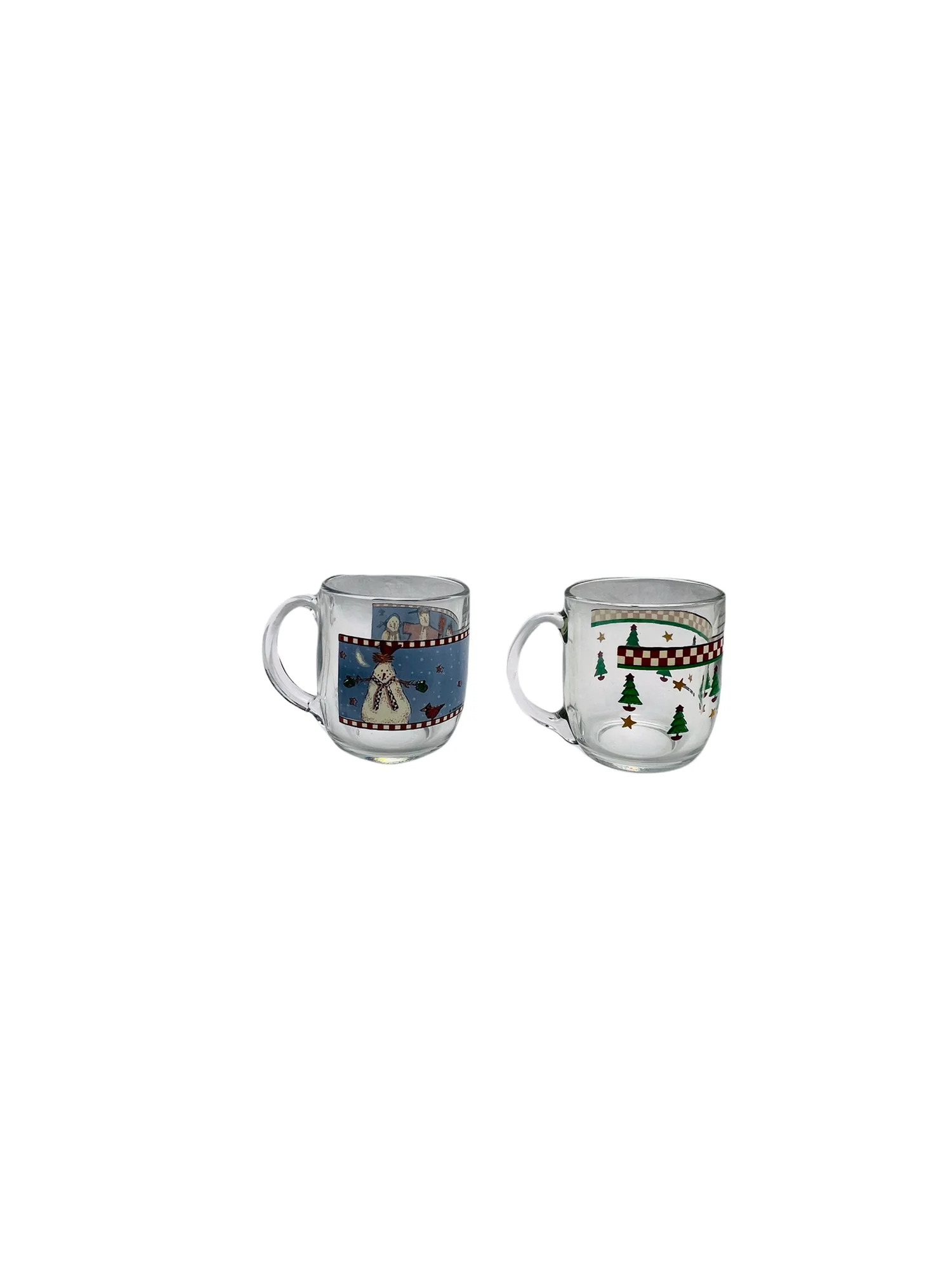 Vintage Sakura Magic of Santa and Snowman Debbie Mum Glass Mug Set of 8 by Debbie Mum - Image 13