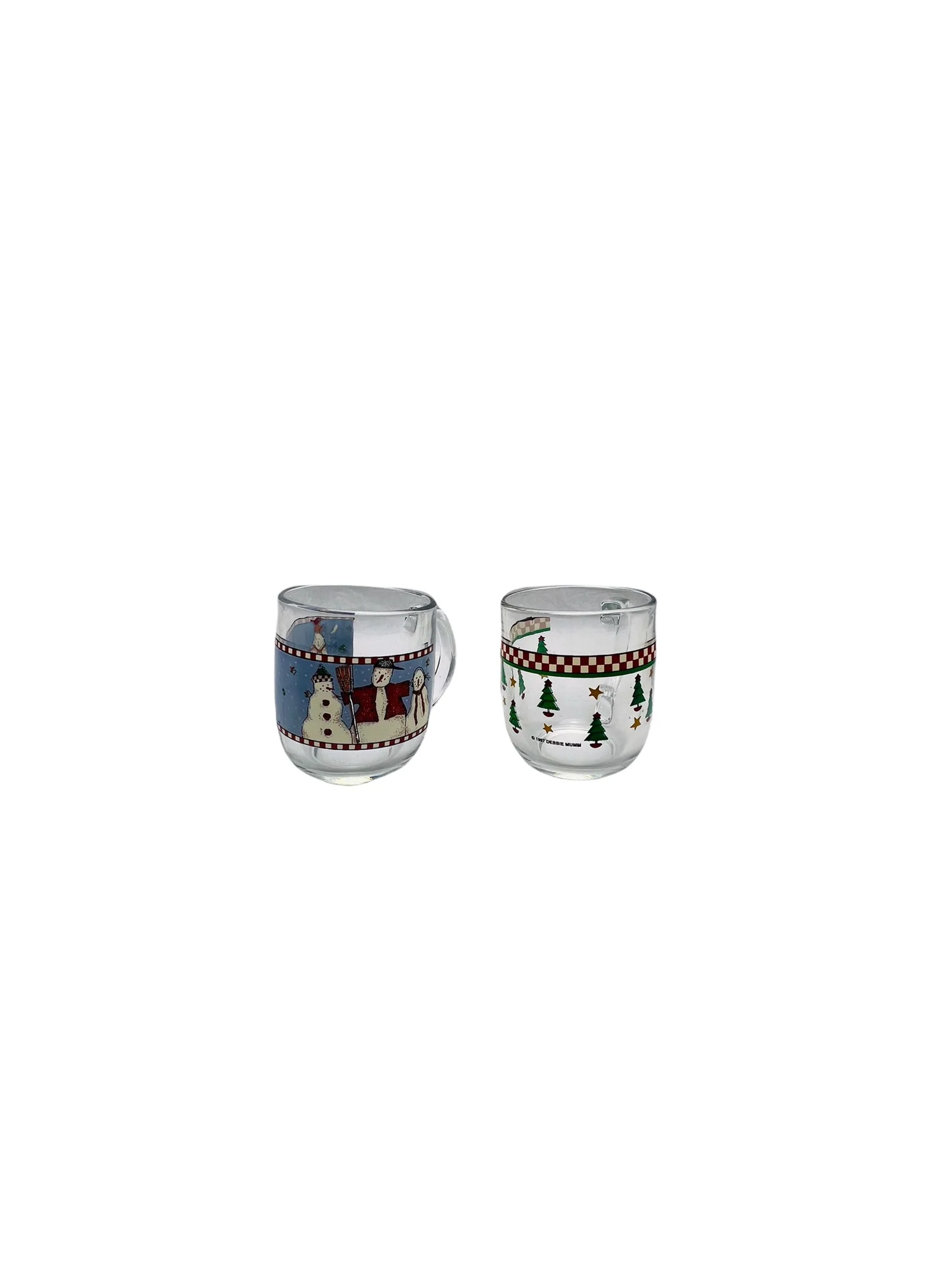 Vintage Sakura Magic of Santa and Snowman Debbie Mum Glass Mug Set of 8 by Debbie Mum - Image 14
