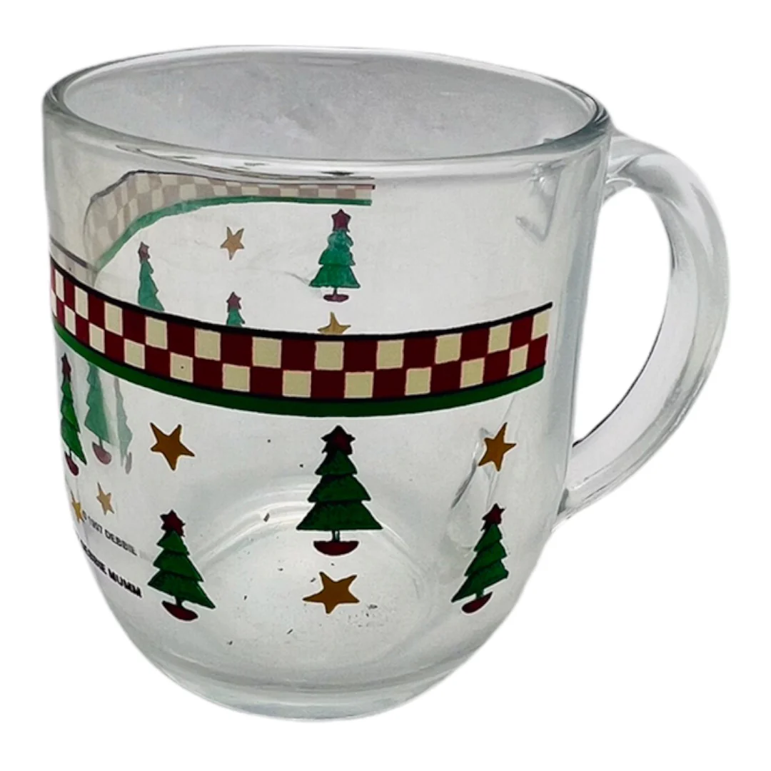 Vintage Sakura Magic of Santa and Snowman Debbie Mum Glass Mug Set of 8 by Debbie Mum - Image 9