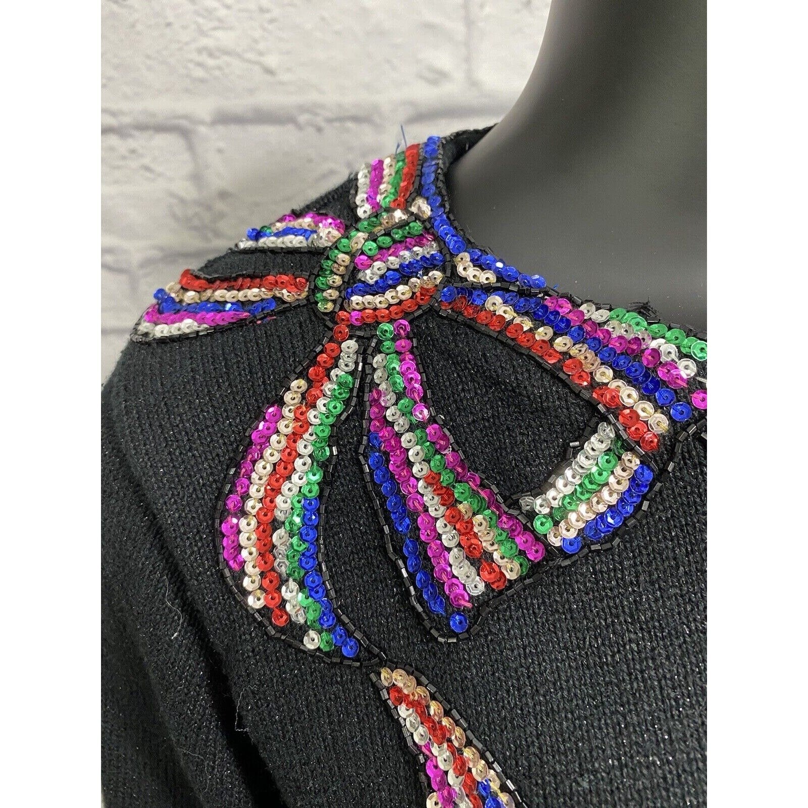 Vintage Sequin Sweater 90s Rainbow Pullover Design Options Philip Jane Gordon L by  Philip Jane Gordon - Image 4