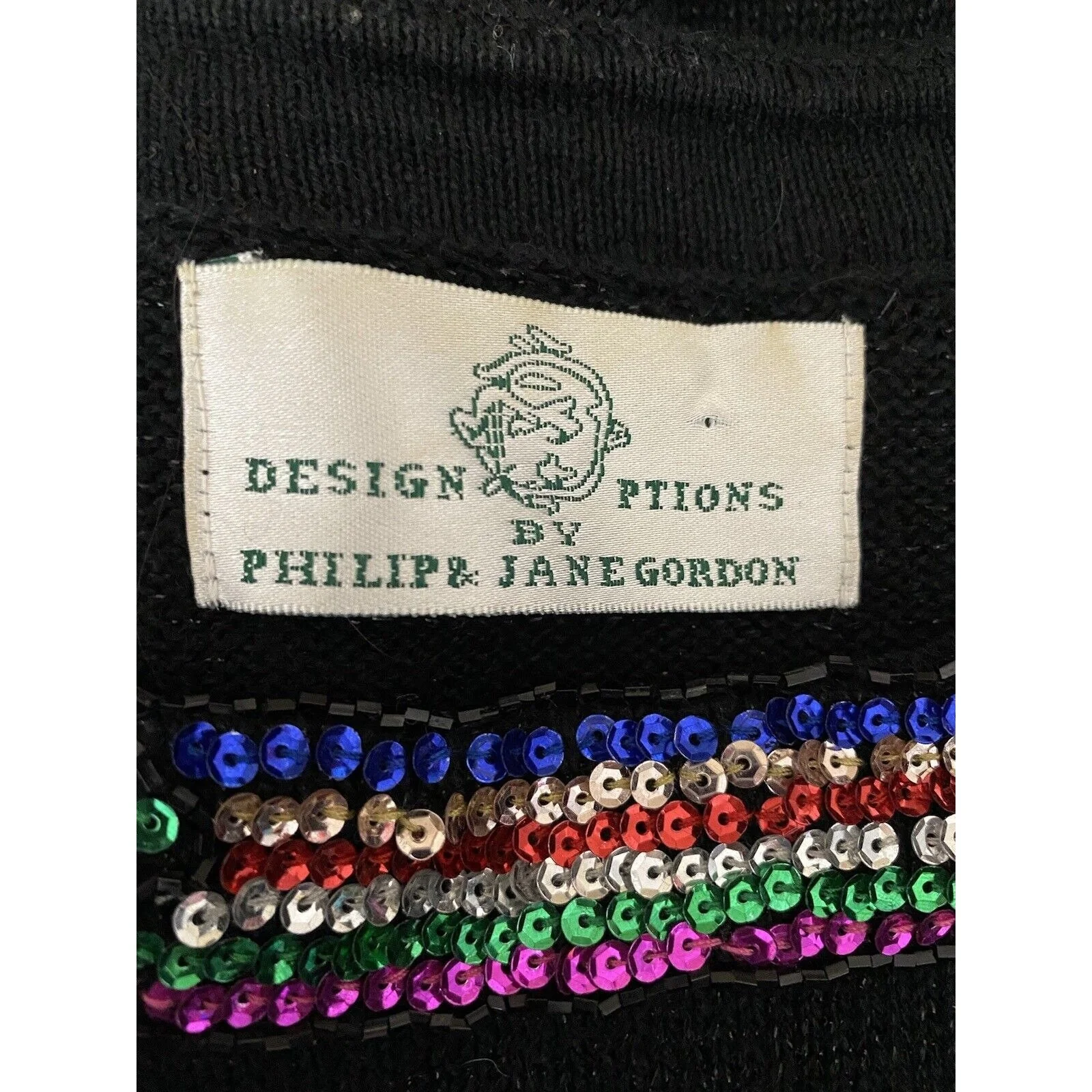 Vintage Sequin Sweater 90s Rainbow Pullover Design Options Philip Jane Gordon L by  Philip Jane Gordon - Image 6