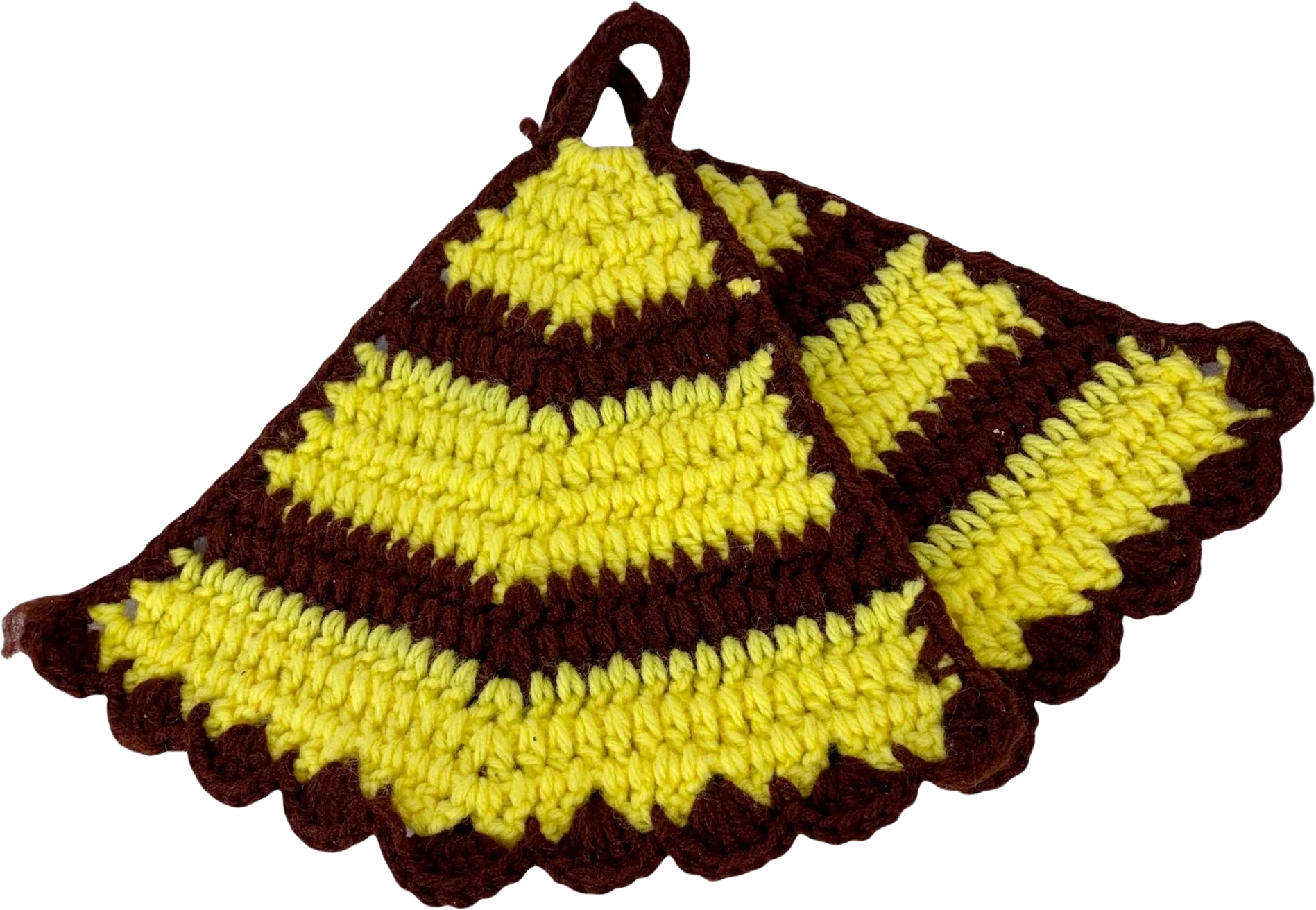 Vintage Set of Crochet Fan Pot Holders
