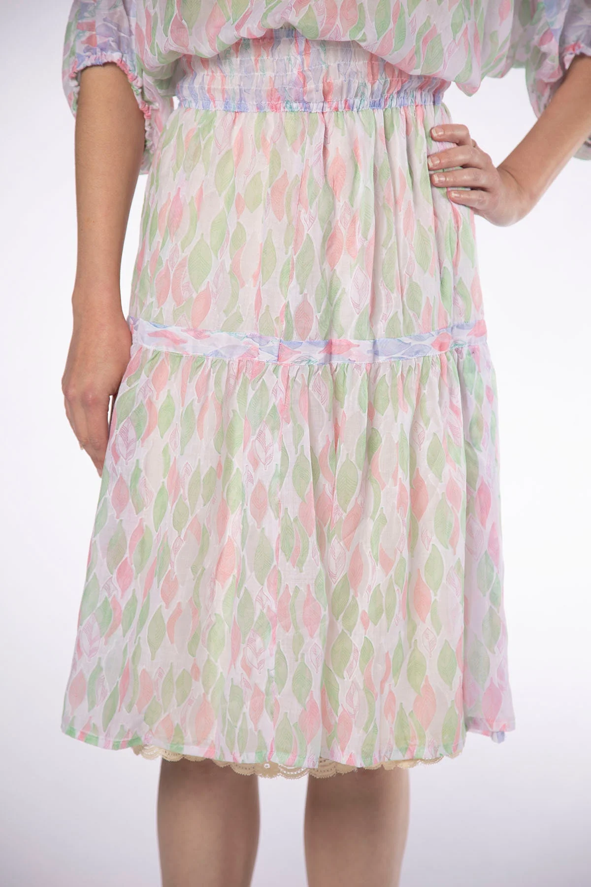 Vintage Sheer Floral Print Dress Small Medium - Image 6