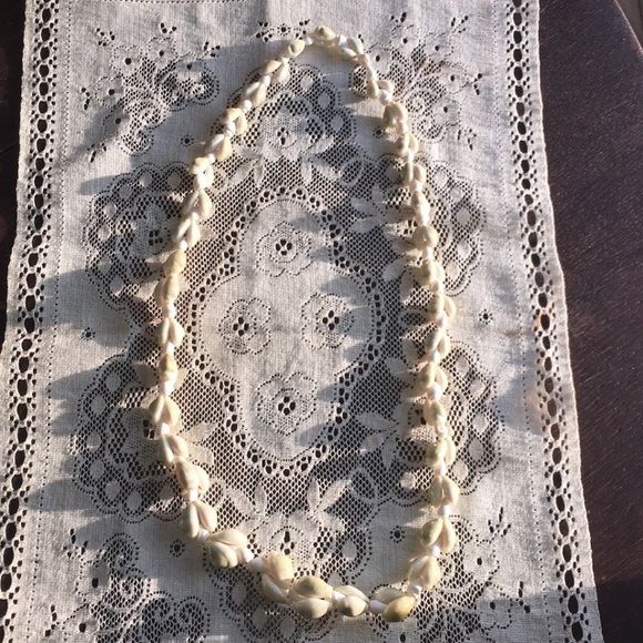 Vintage Shell Necklace Double Strung Polished Graduated 30” by Cowrie and Conch - Image 6