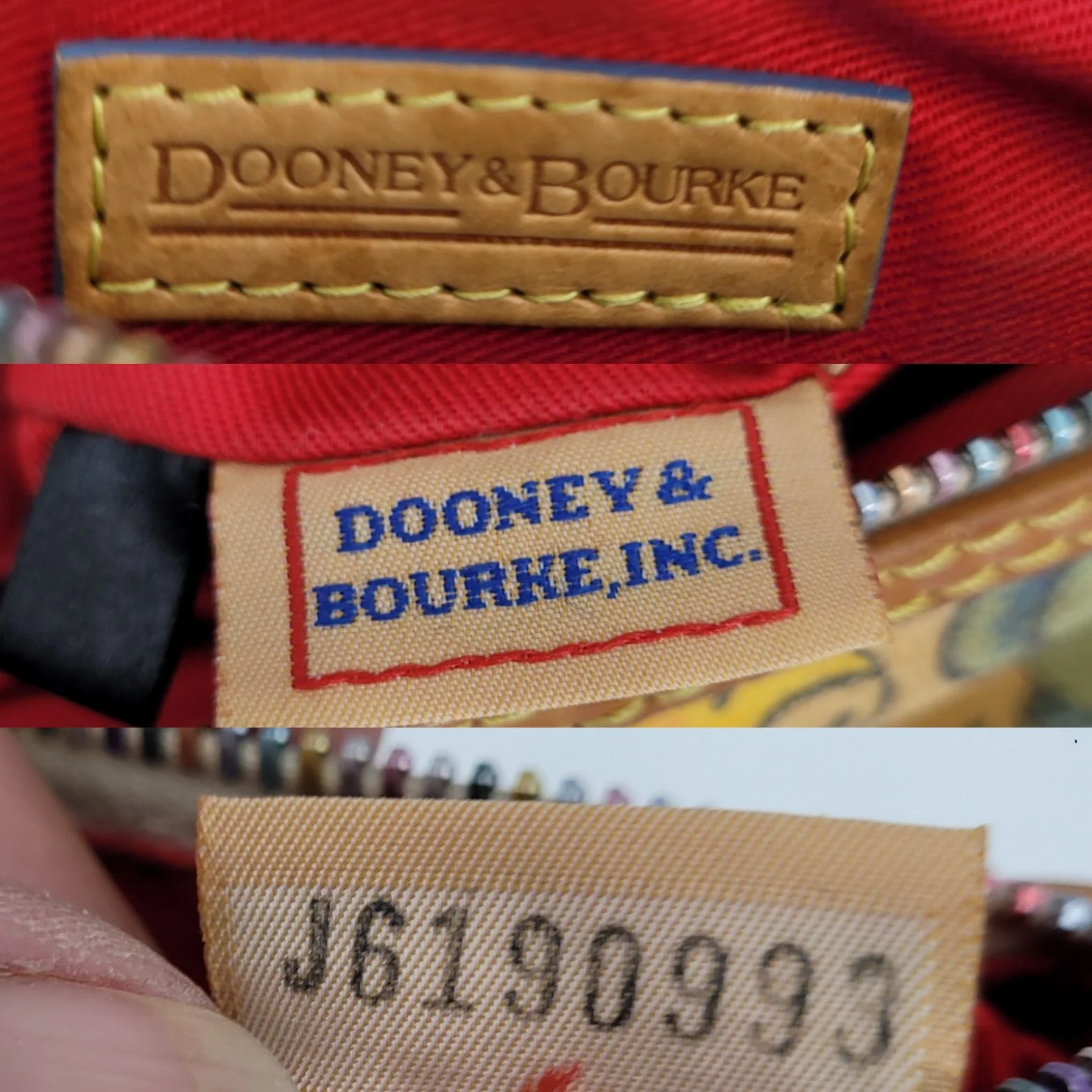 Vintage Shoulder Bag Novelty Spelling Bumble Bee Whimsical by Dooney and Bourke - Image 3