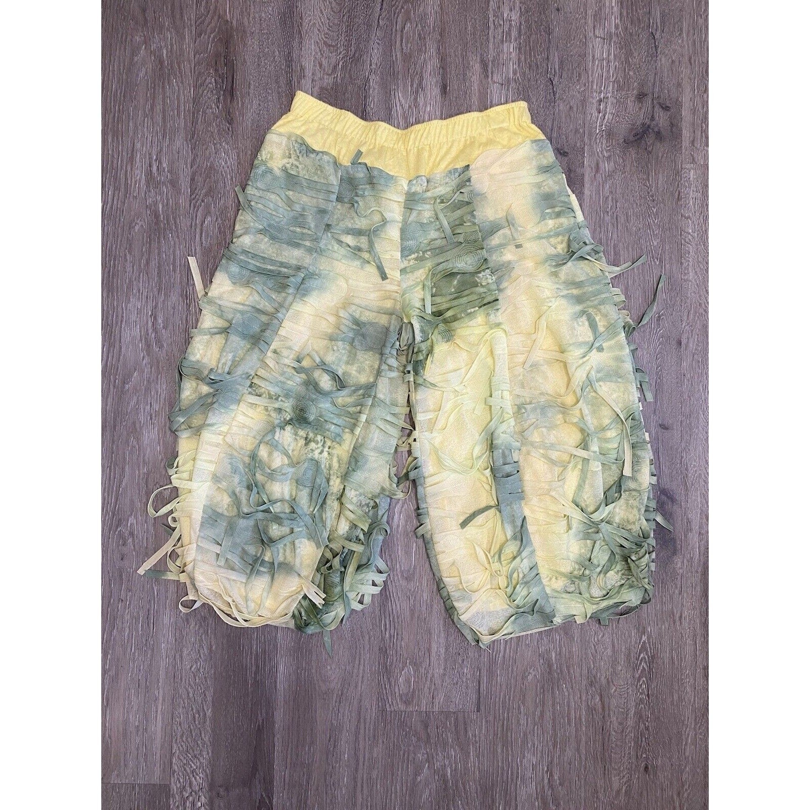 Vintage Shredded Shirt Capri Outfit Two Piece Design Today's 90s Hip Hop Lined - Image 5