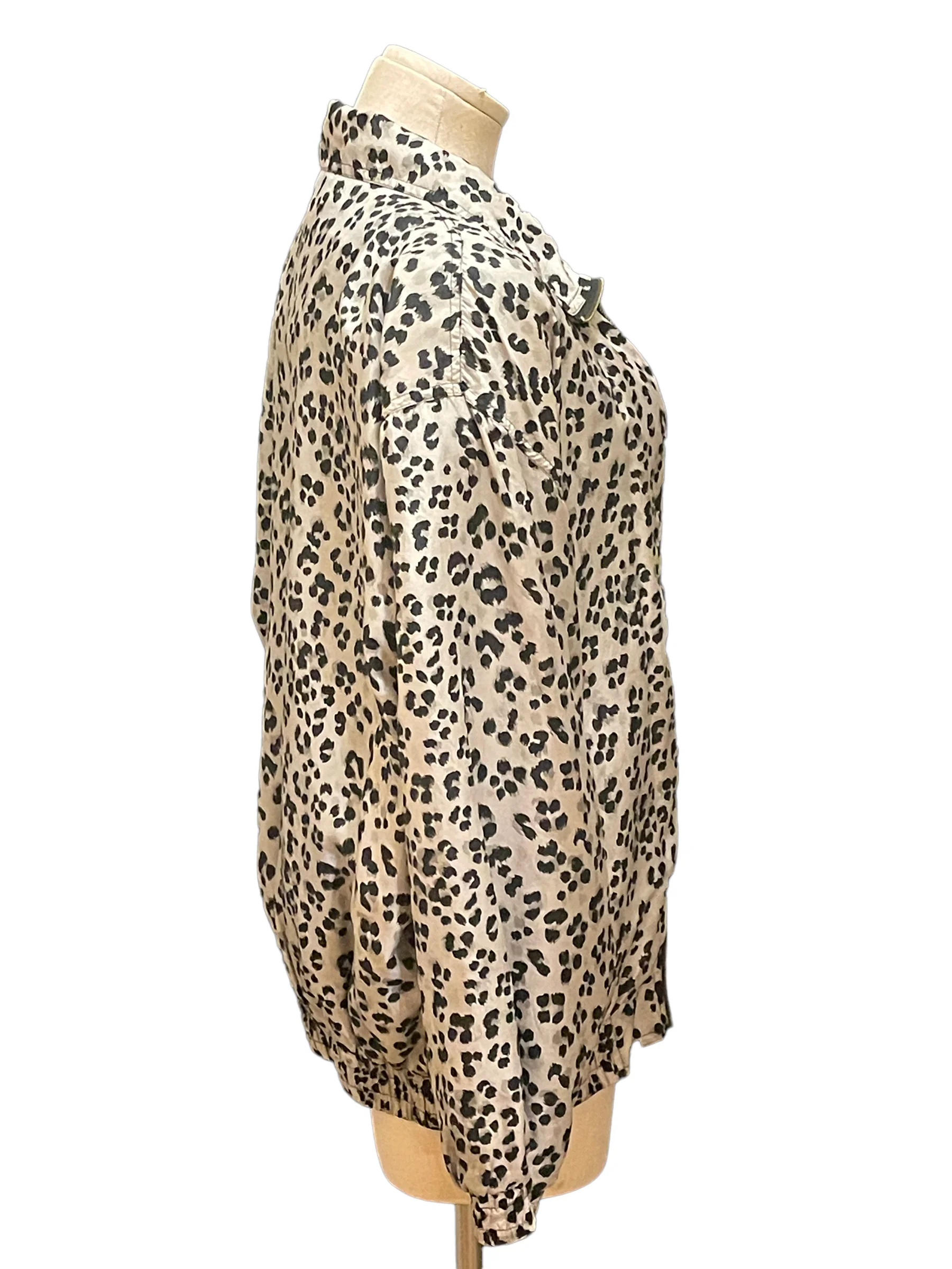 Vintage Silk Animal Print Bomber Jacket By Coaco - Image 3