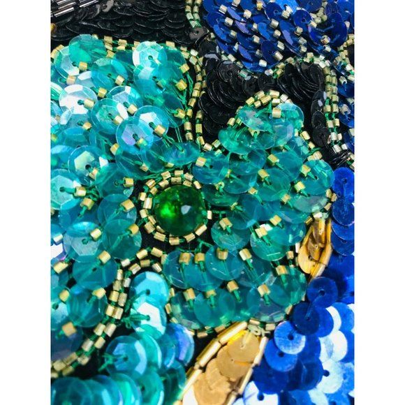 Vintage Silk Beded Sequins and Crystals Evening Formal Blazer 100% Silk by Stenay - Image 6