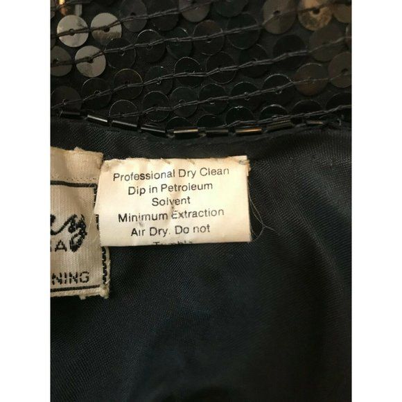 Vintage Silk Beded Sequins and Crystals Evening Formal Blazer 100% Silk by Stenay - Image 8