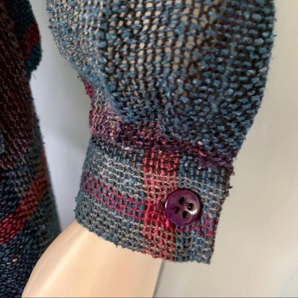 Vintage Silk Wool Plaid Fringed Two Piece Dress Skirt Set S/m 12 Cowl Lory's 70s - Image 8