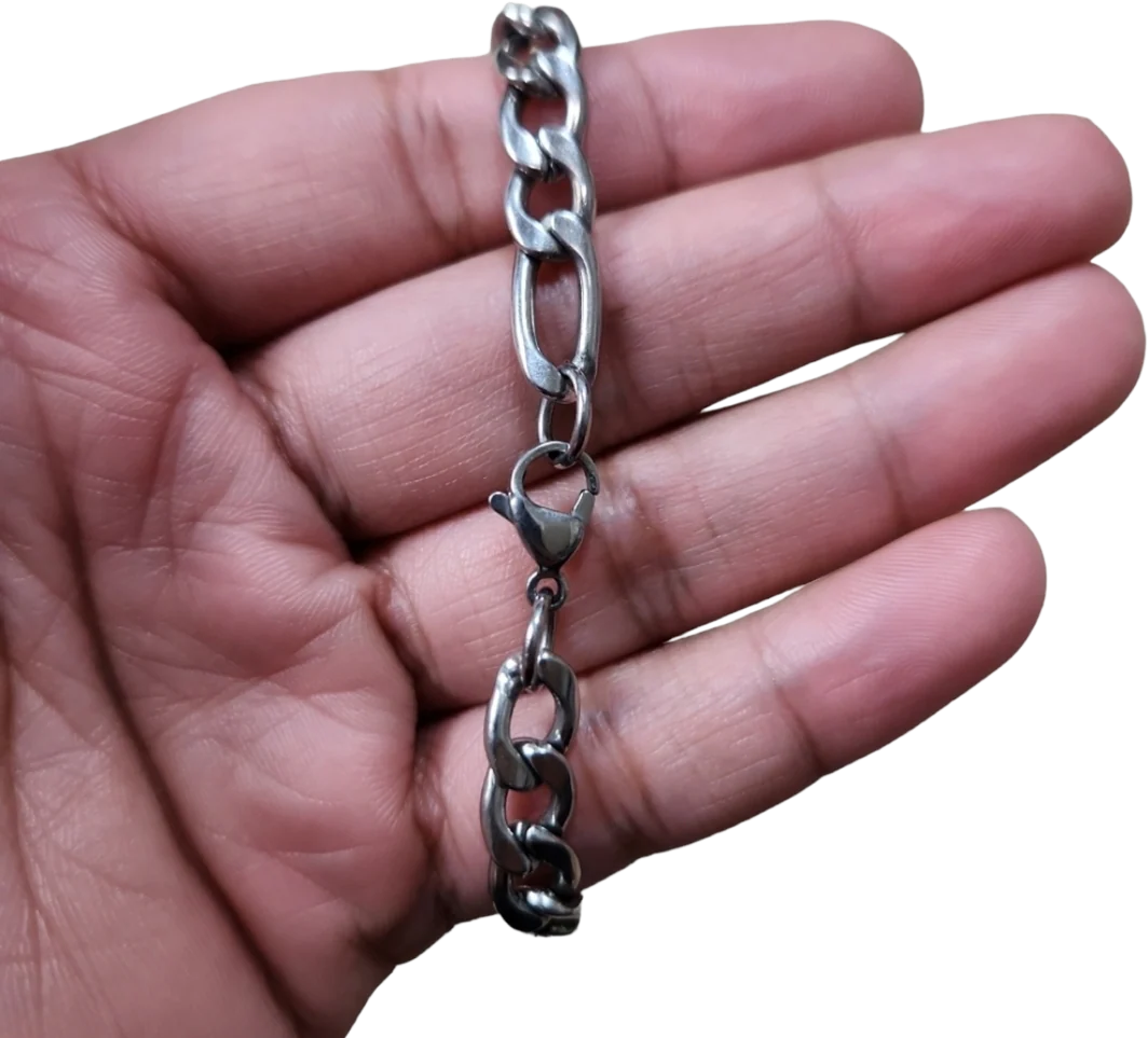 Vintage Silver Toned Nameplate Link Bracelet - Image 2