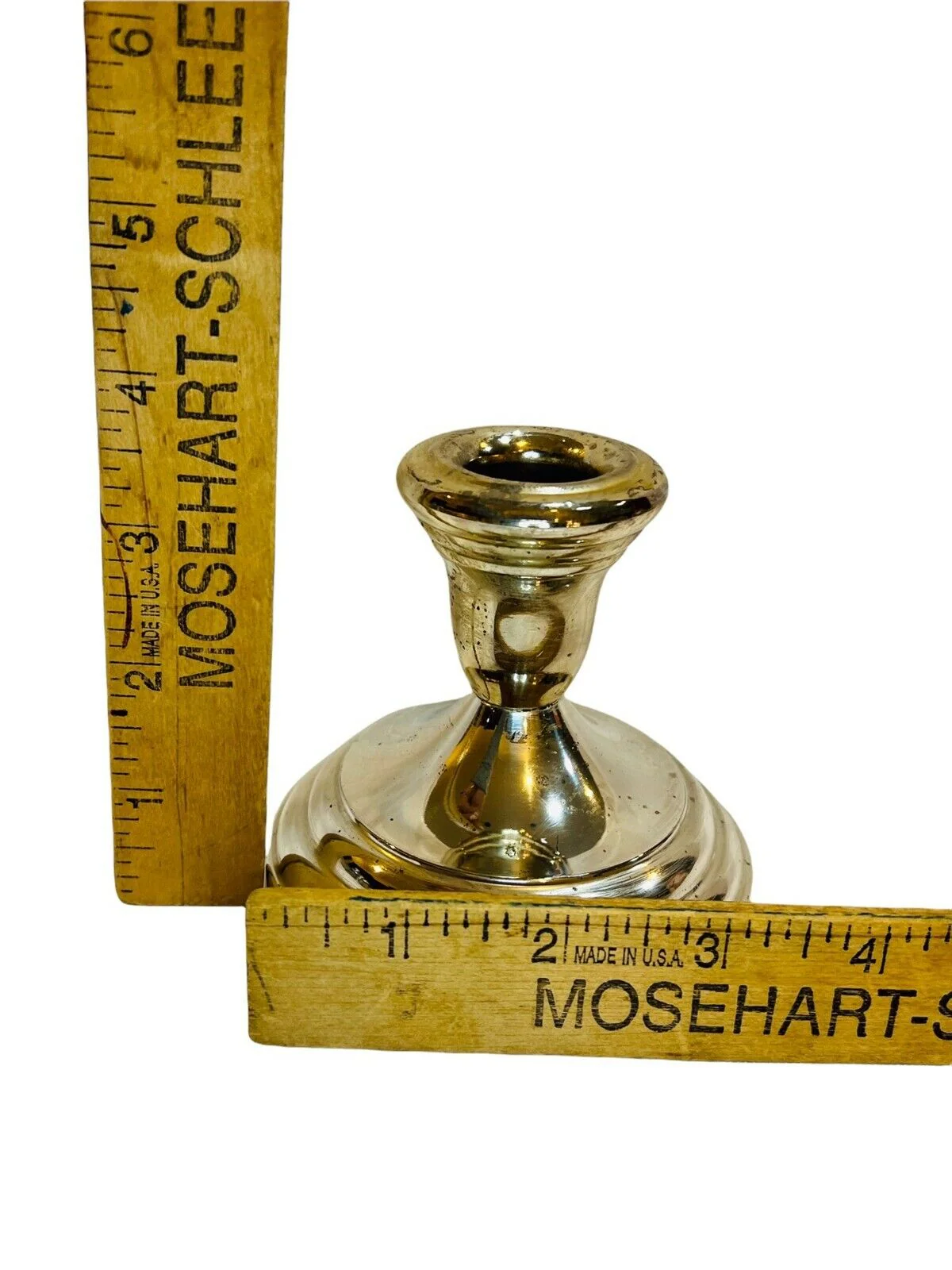 Vintage Silverplate and Candle Holder Made In Japan 3. 5" X 4" Base by FB Rogers - Image 3