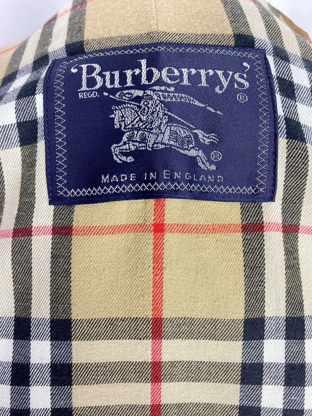 Vintage Size 16 Honey Plaid Trench Coat by Burberry - Image 10
