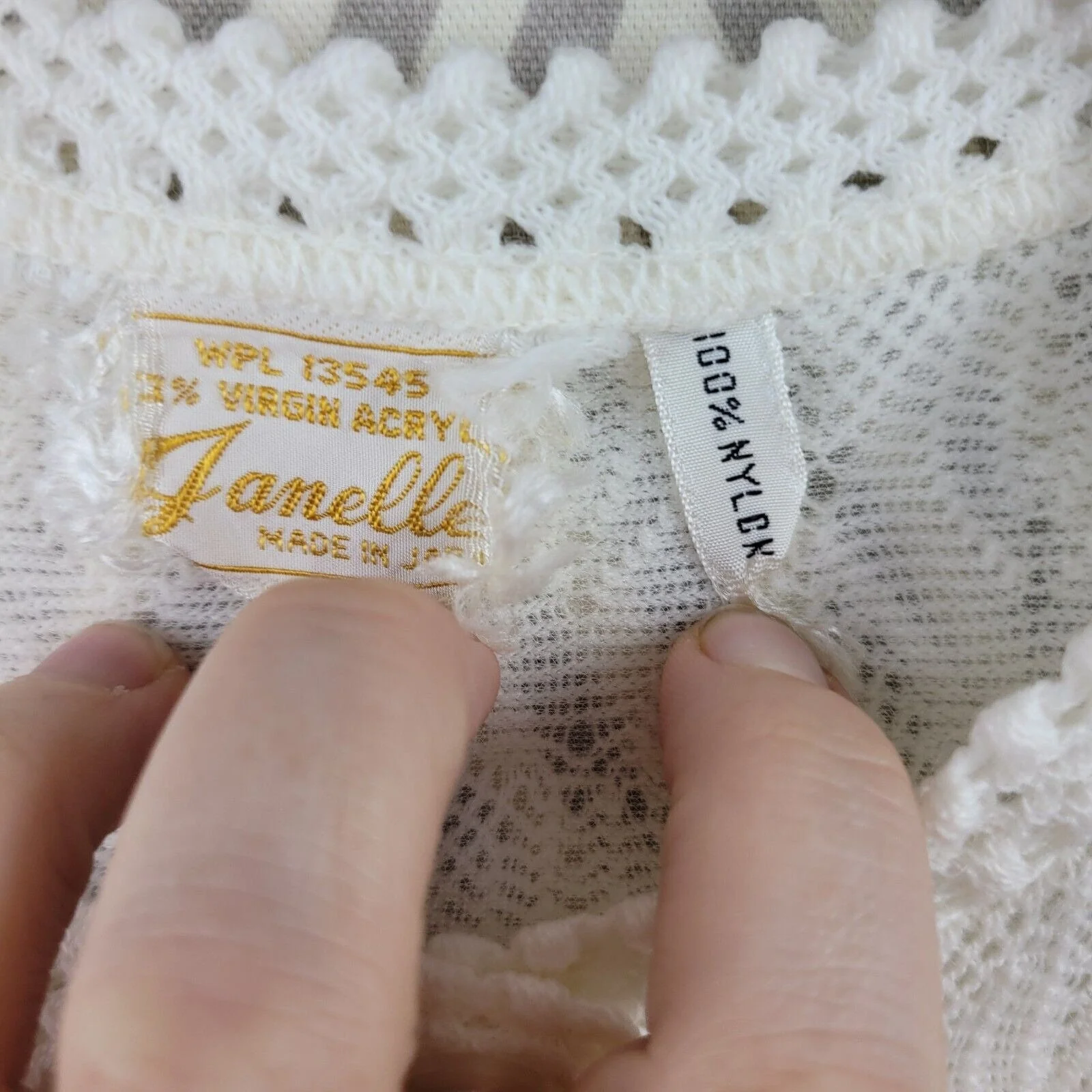 Vintage Size Small Medium Knit Crochet Cardigan Sweater Jacket Granny Pinup by Janelle - Image 5