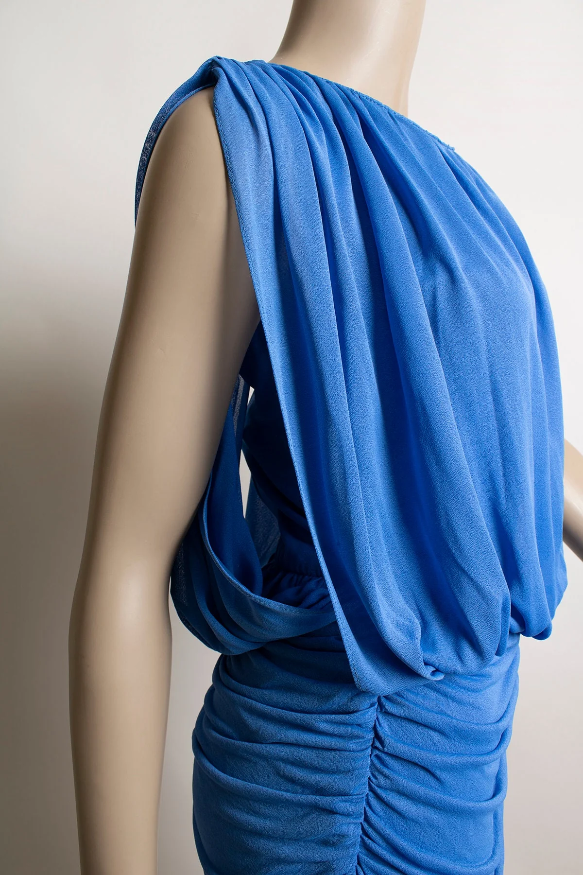 Vintage Slinky Dress - 80s Slouchy Disco Dress In Sky Blue - Bodycon - Skin Tight - Small Medium by Frederick's of Hollywood - Image 3