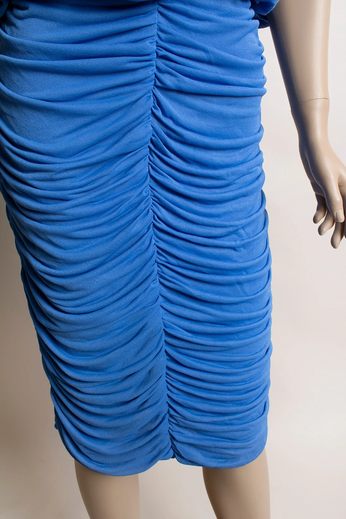 Vintage Slinky Dress - 80s Slouchy Disco Dress In Sky Blue - Bodycon - Skin Tight - Small Medium by Frederick's of Hollywood - Image 8