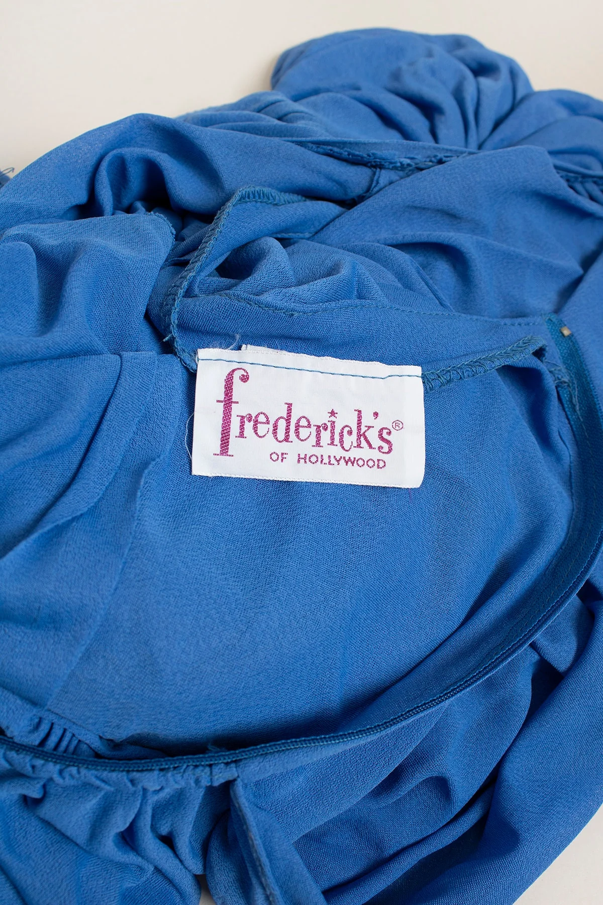 Vintage Slinky Dress - 80s Slouchy Disco Dress In Sky Blue - Bodycon - Skin Tight - Small Medium by Frederick's of Hollywood - Image 9