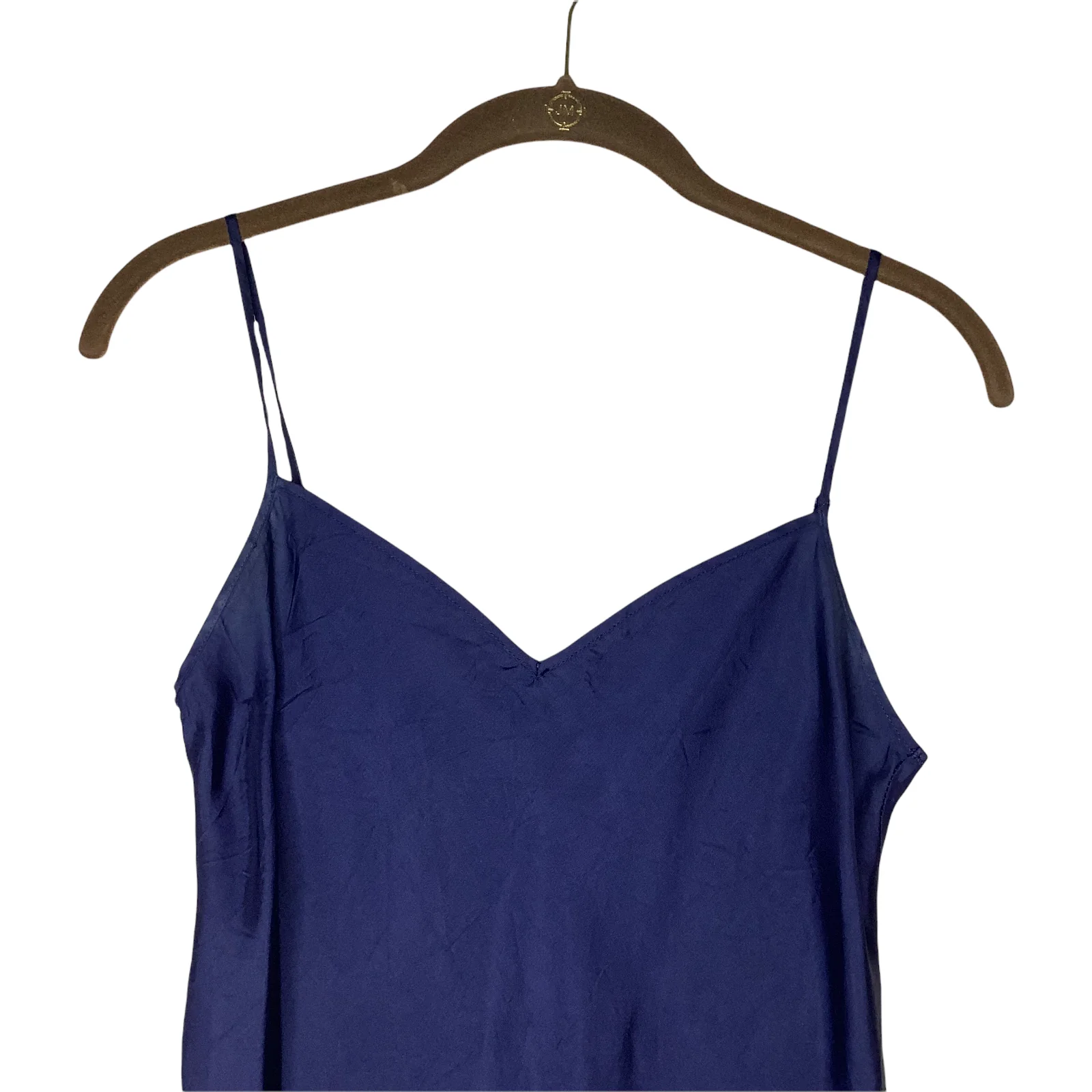 Vintage Slip Dress 4 Navy 90s 00s Navy Grunge Goth Satin V-Neck by Betsey Johnson - Image 5